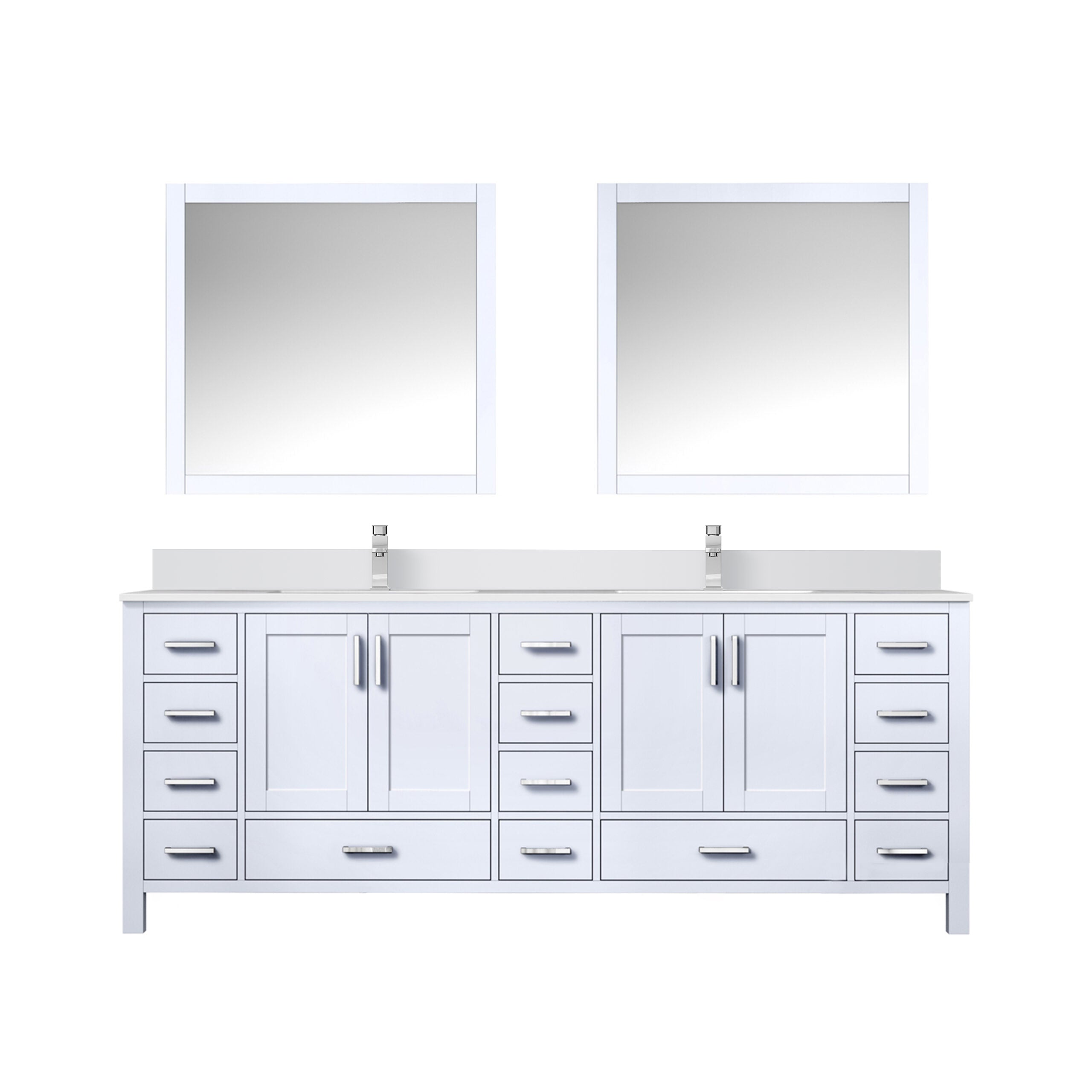Jacques 84 in. W x 22 in. D White Bath Vanity