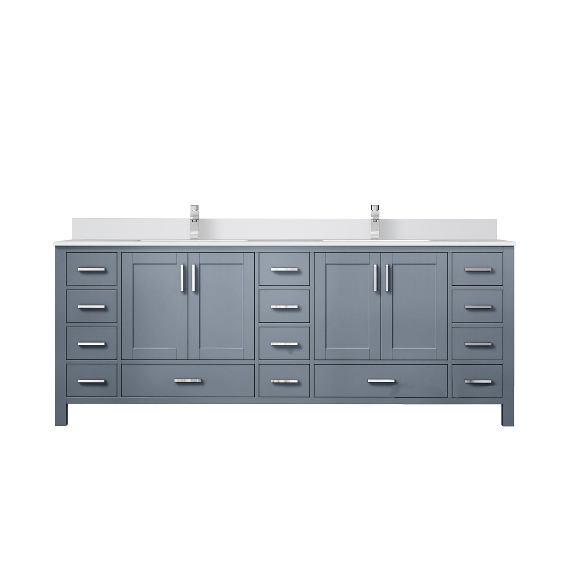 Jacques 84 in. W x 22 in. D Dark Grey Double Bath Vanity