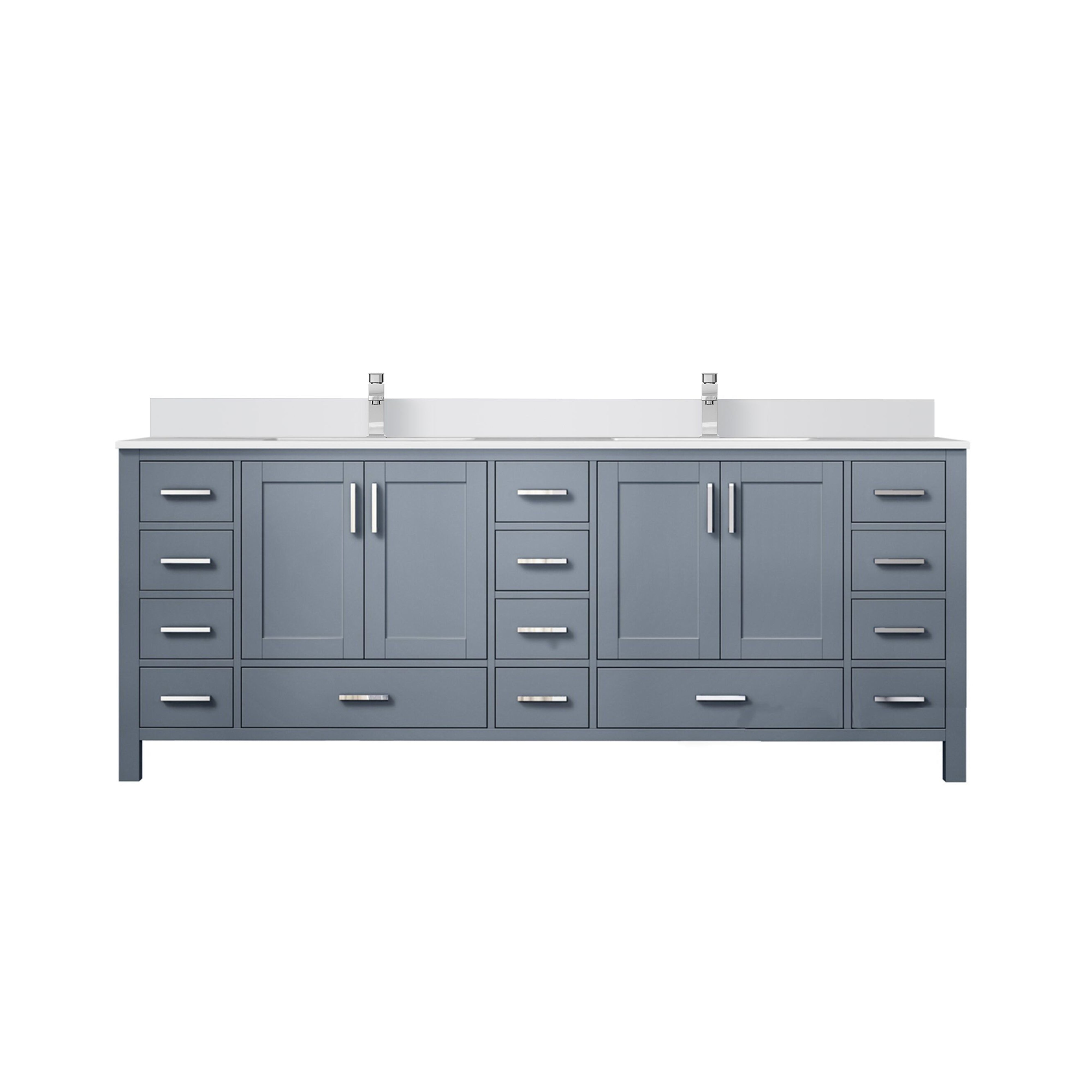 Jacques 84 in. W x 22 in. D Dark Grey Bath Vanity