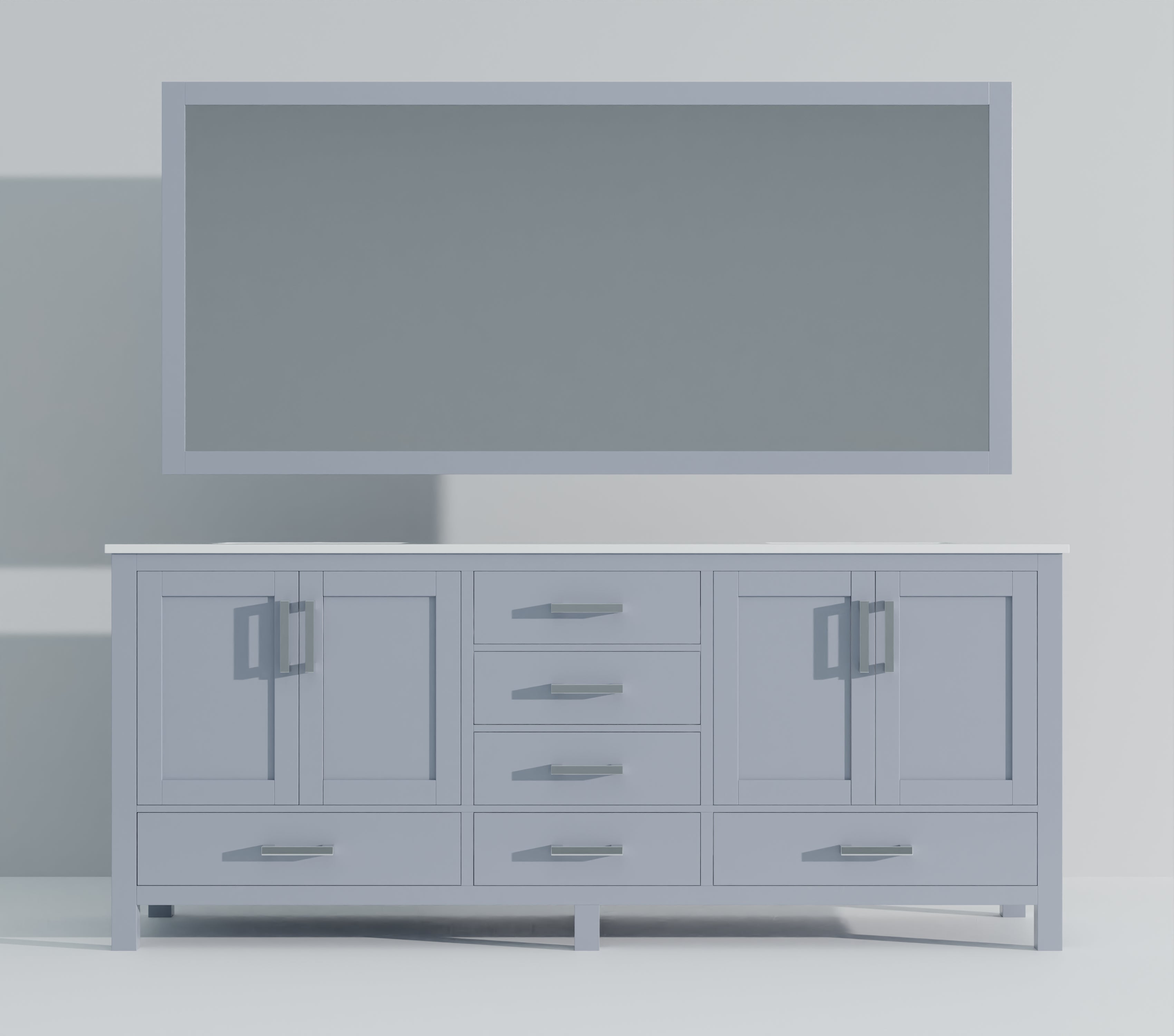 Jacques 84 in. W x 22 in. D Dark Grey Bath Vanity