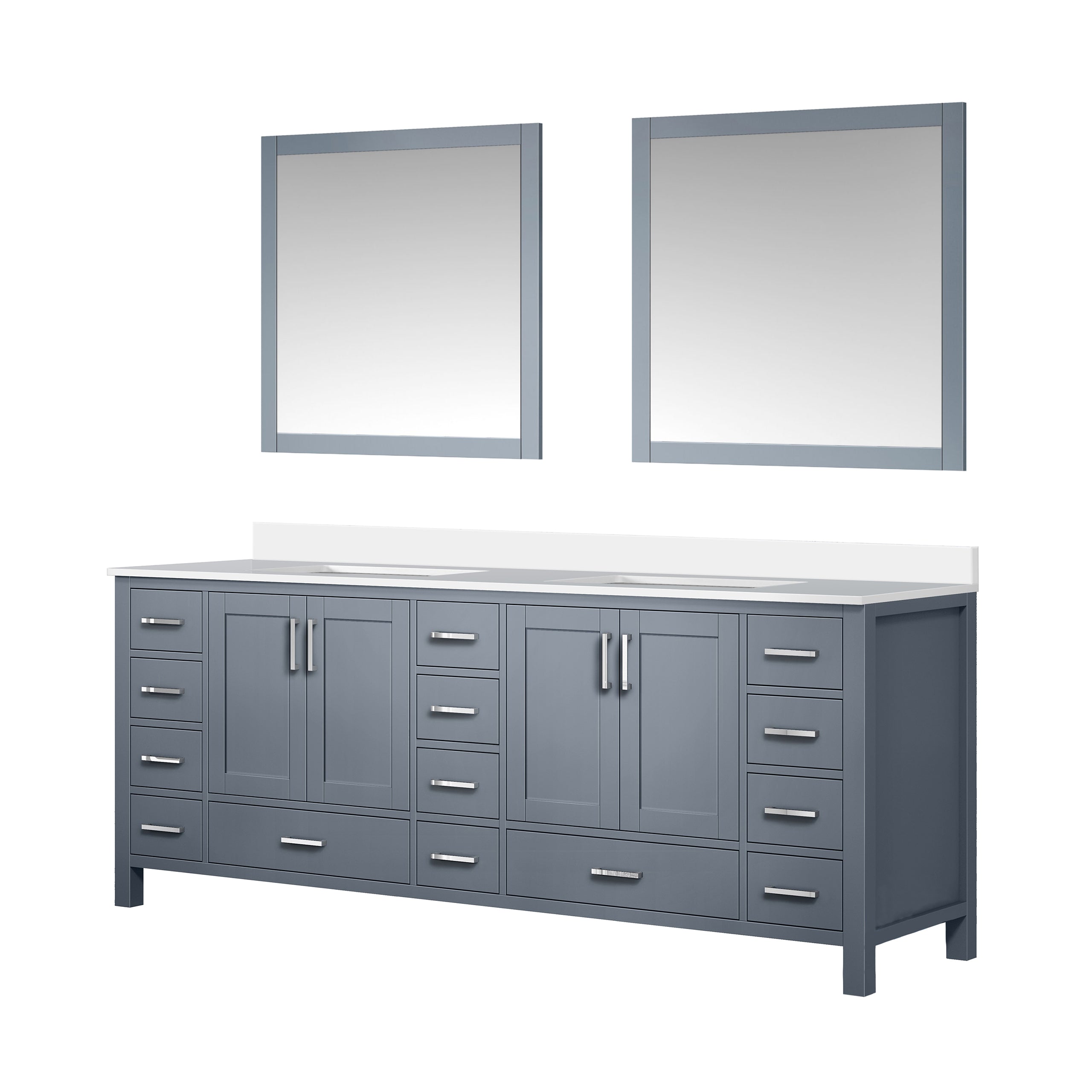 Jacques 84 in. W x 22 in. D Dark Grey Bath Vanity