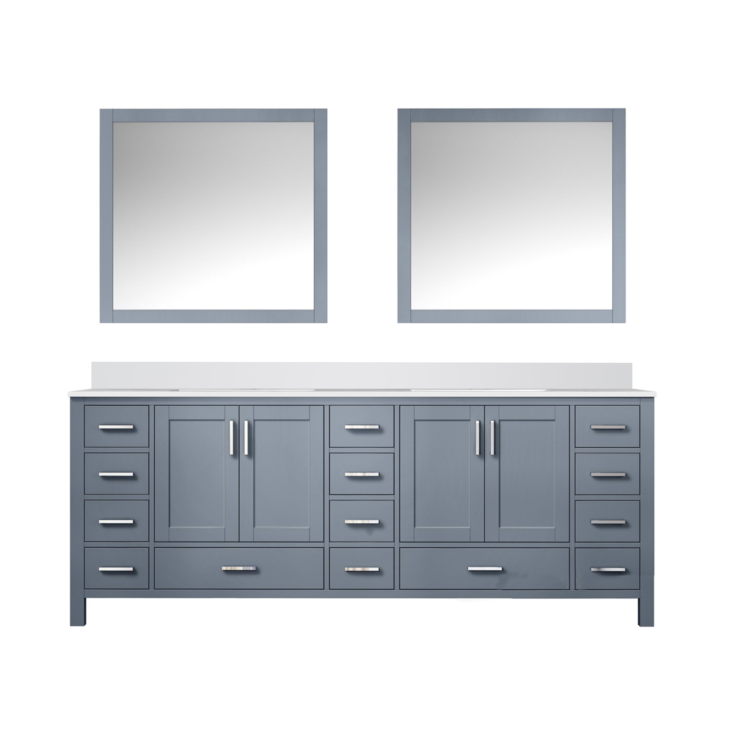 Jacques 84 in. W x 22 in. D Dark Grey Bath Vanity