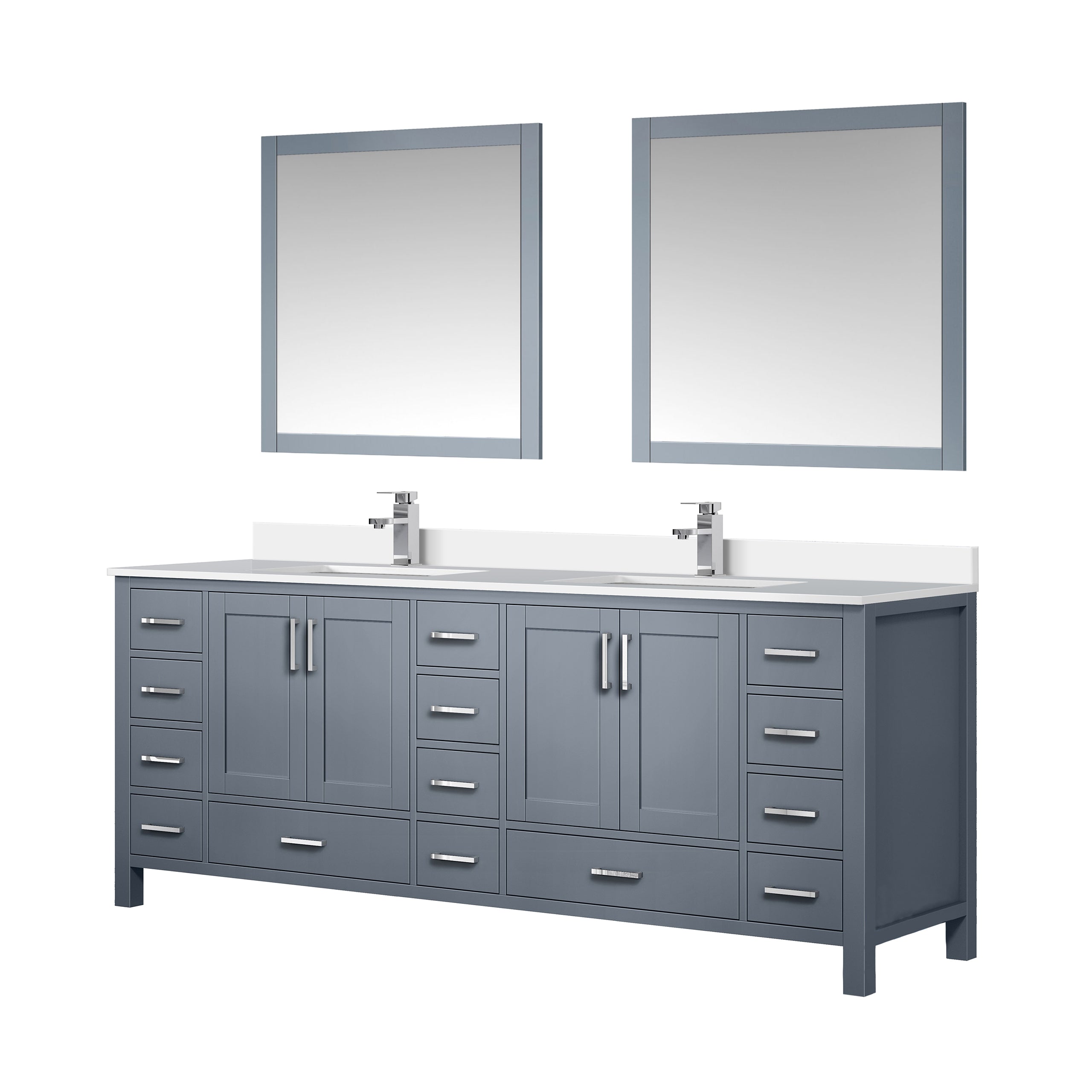 Jacques 84 in. W x 22 in. D Dark Grey Bath Vanity