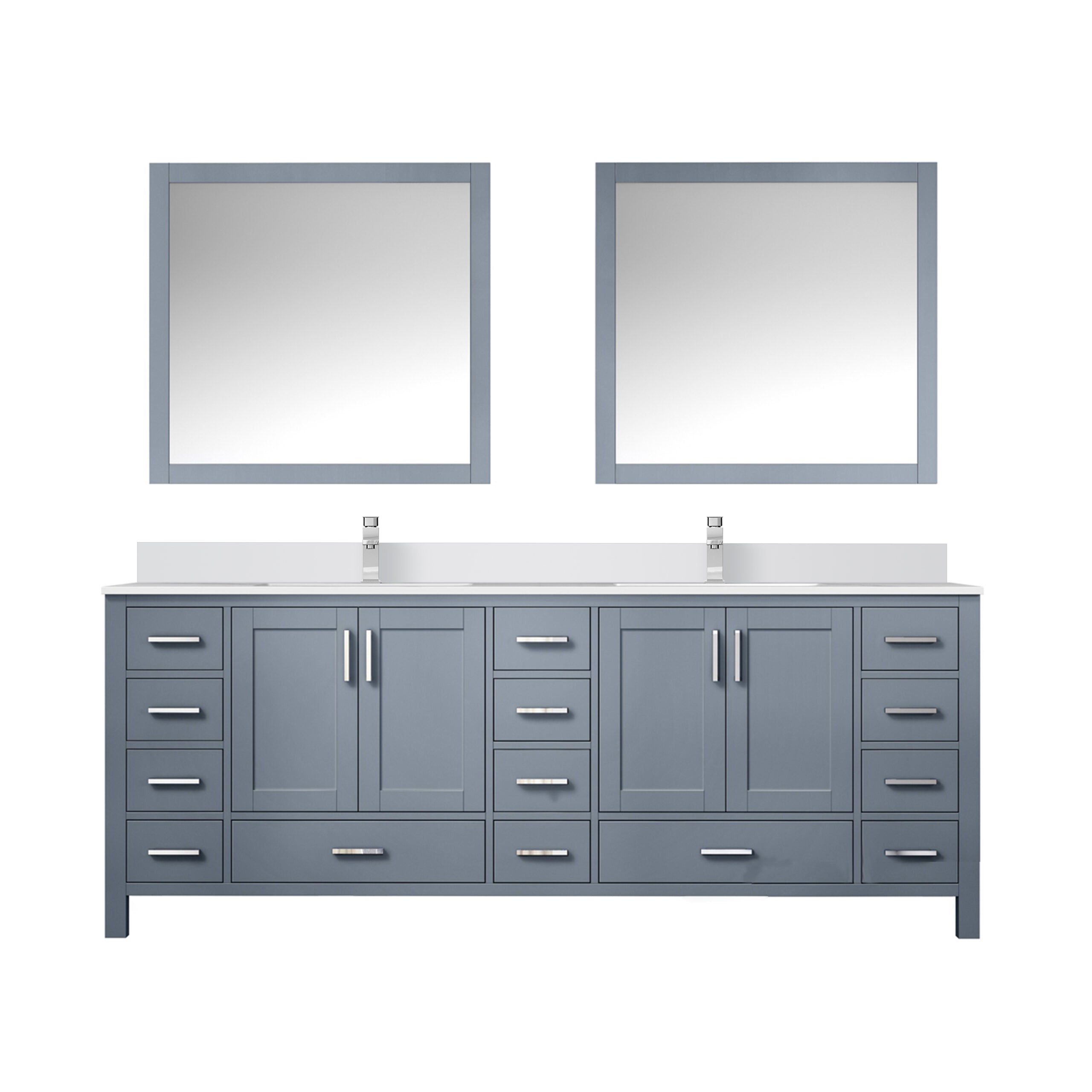 Jacques 84 in. W x 22 in. D Dark Grey Bath Vanity