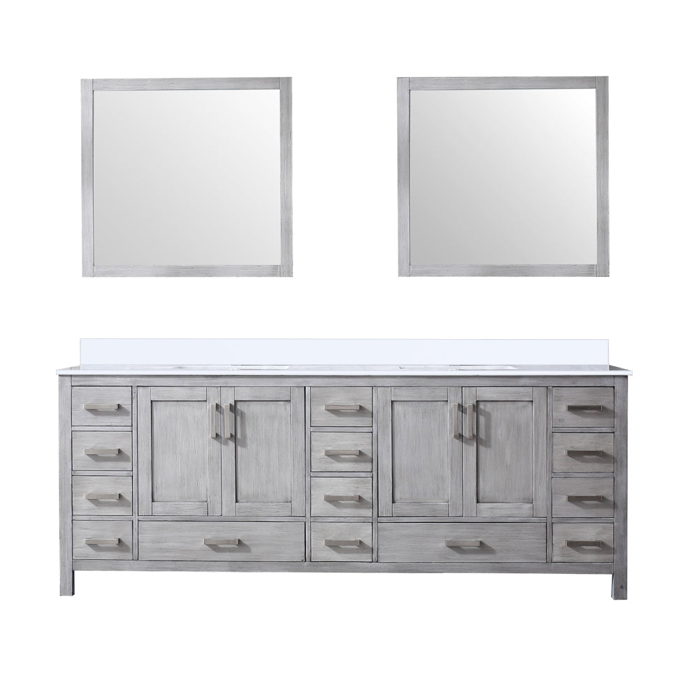 Jacques 84 in. W x 22 in. D Distressed Grey Bath Vanity
