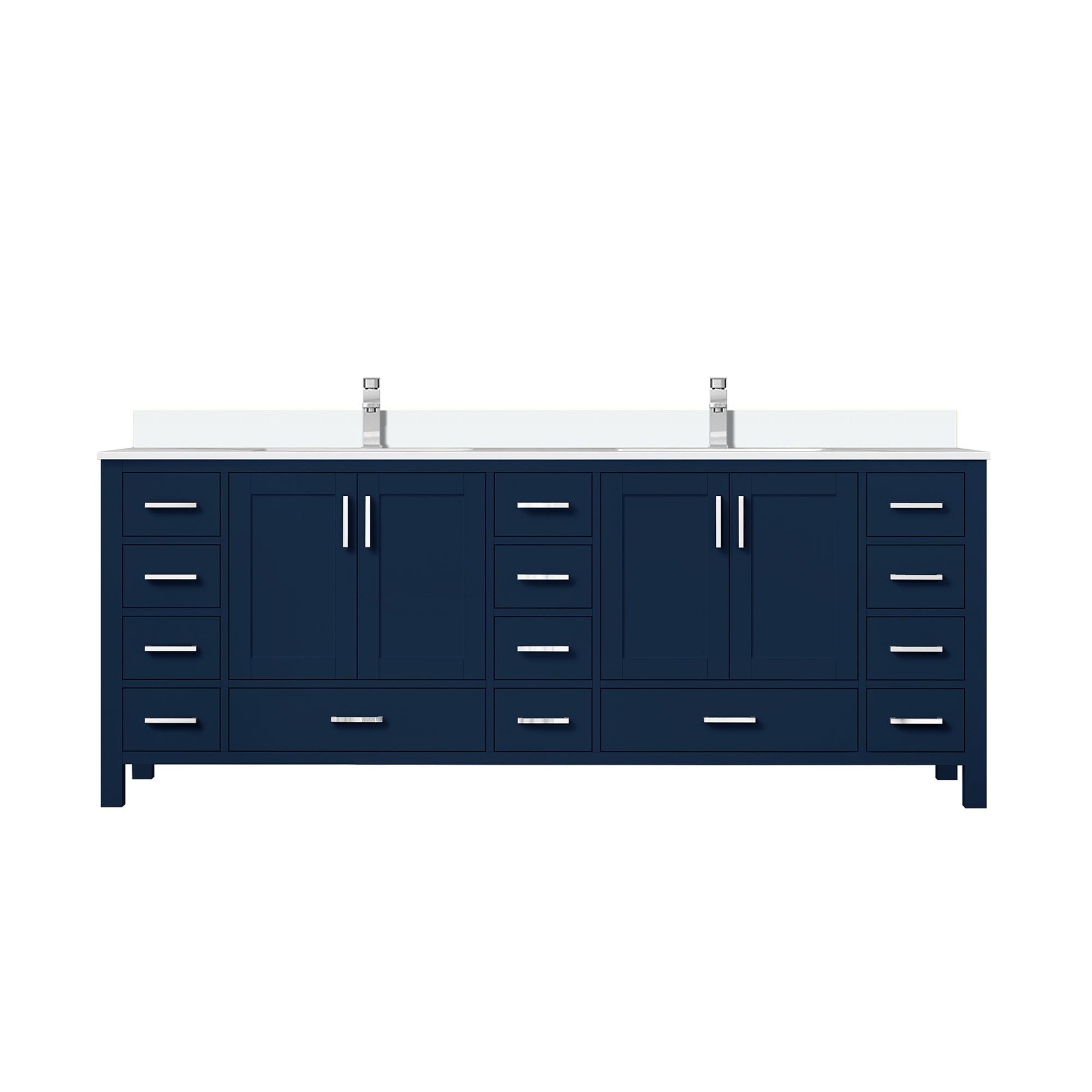 Jacques 84 in. W x 22 in. D Navy Blue Double Bath Vanity