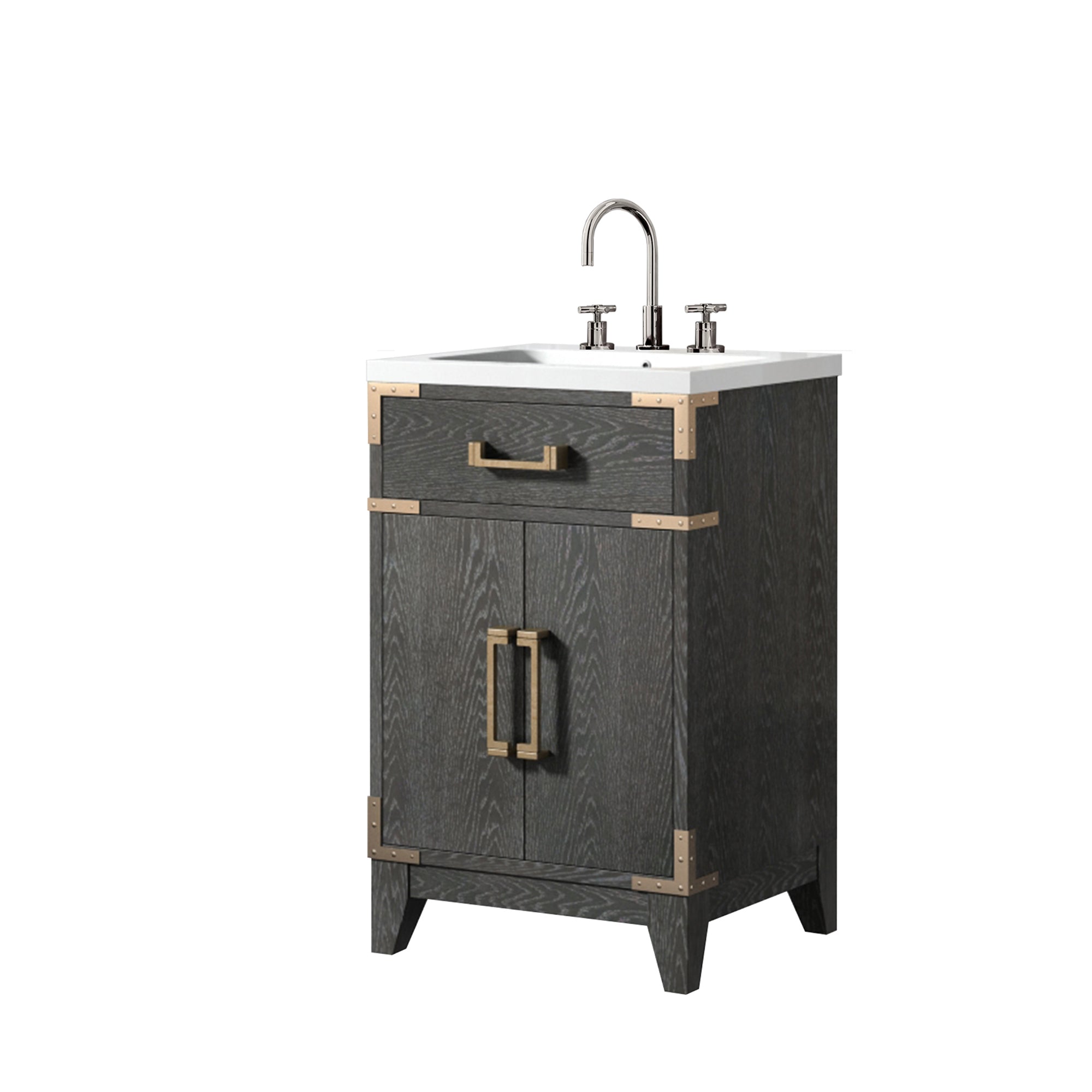Laurel 20 in W x 18 in D Black Oak Single Bath Vanity