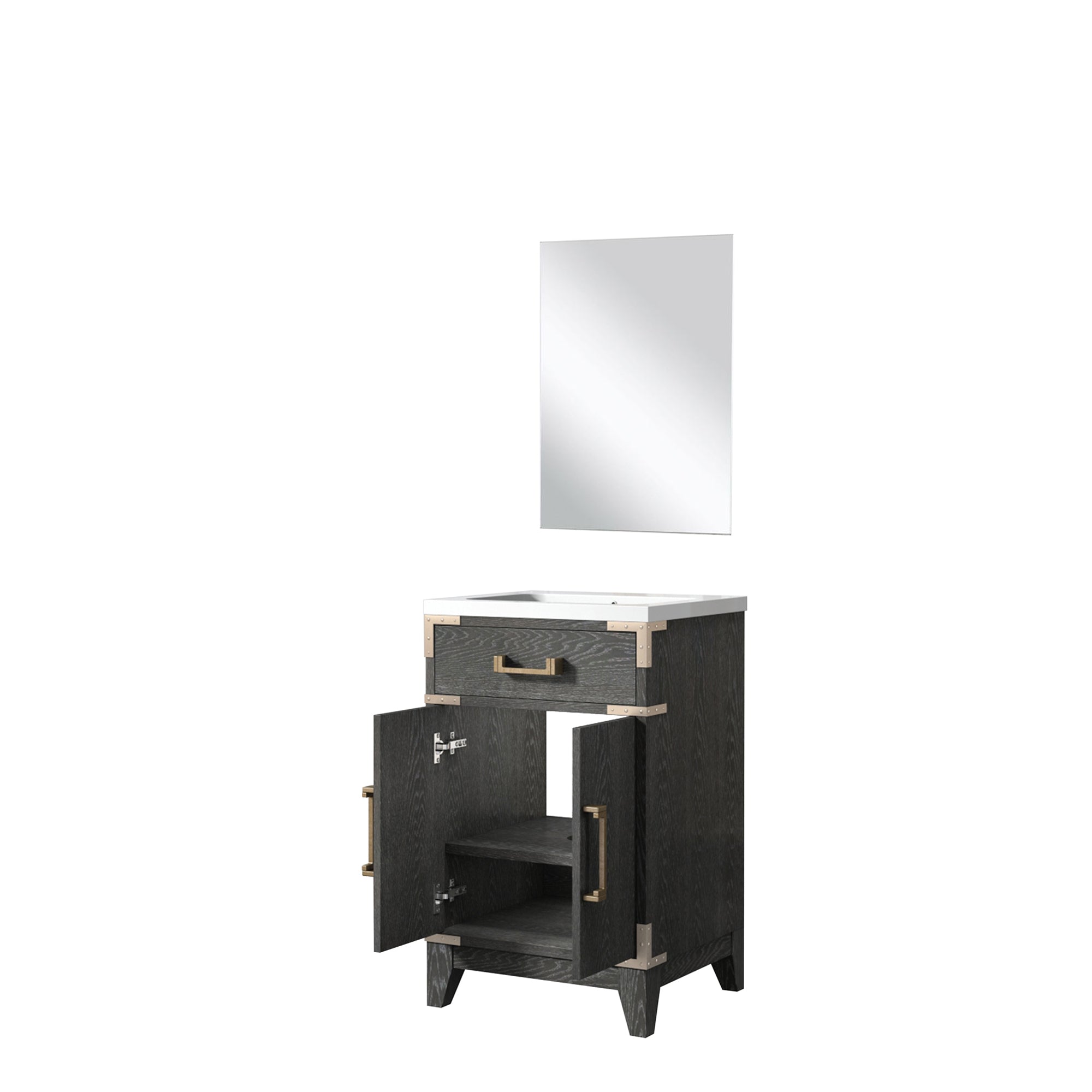 Laurel 20 in W x 18 in D Black Oak Single Bath Vanity