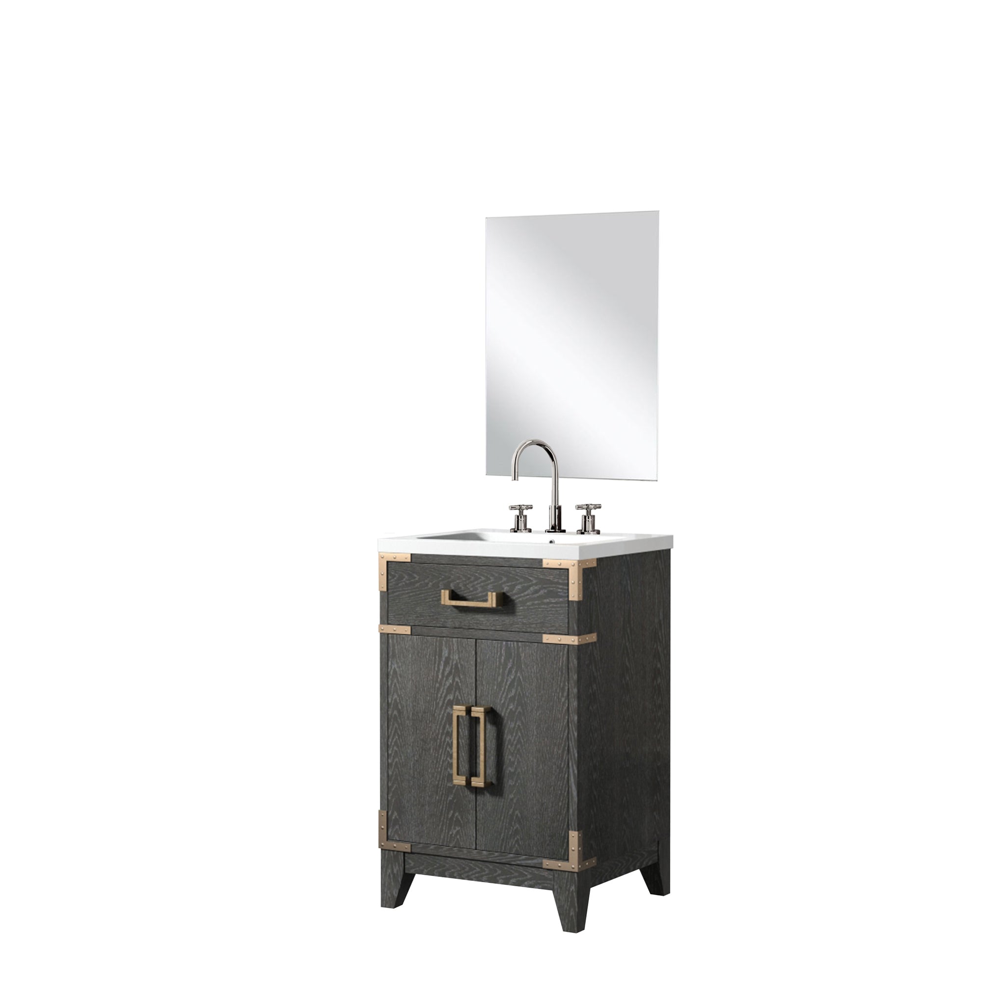 Laurel 20 in W x 18 in D Black Oak Single Bath Vanity