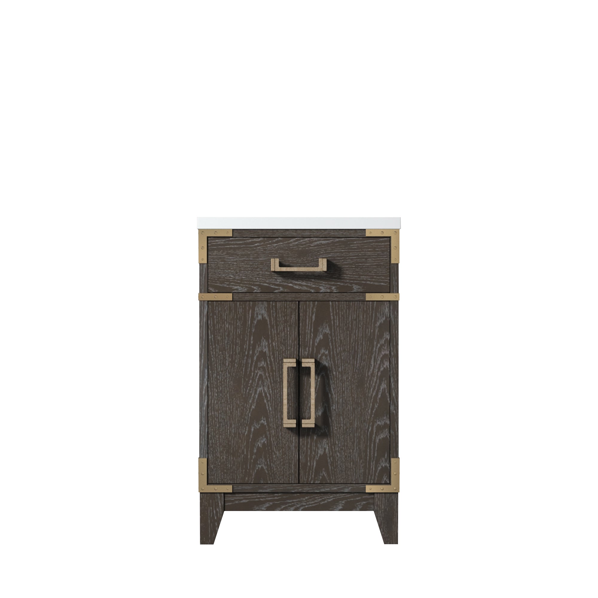 Laurel 20 in W x 18 in D Brown Oak Single Bath Vanity