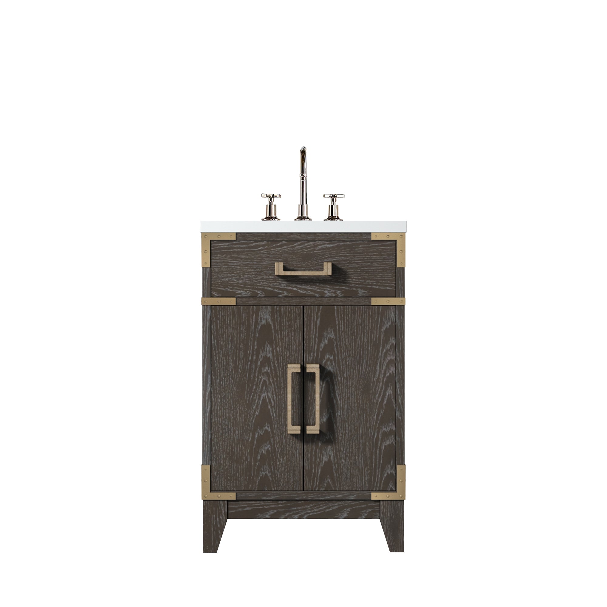 Laurel 20 in W x 18 in D Brown Oak Single Bath Vanity