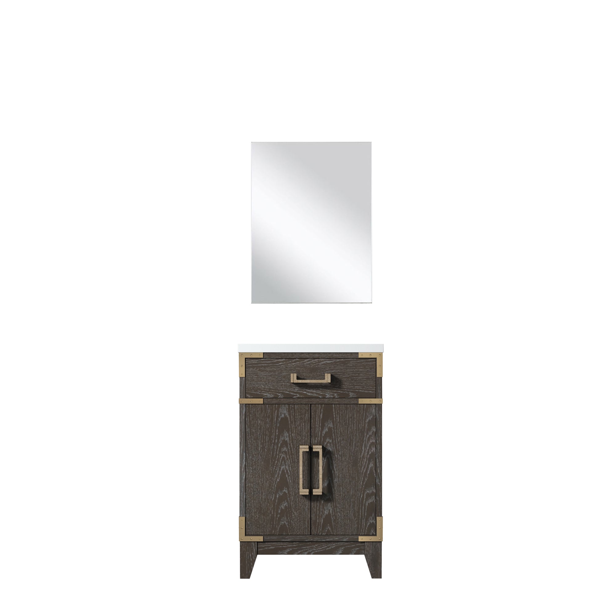 Laurel 20 in W x 18 in D Brown Oak Single Bath Vanity