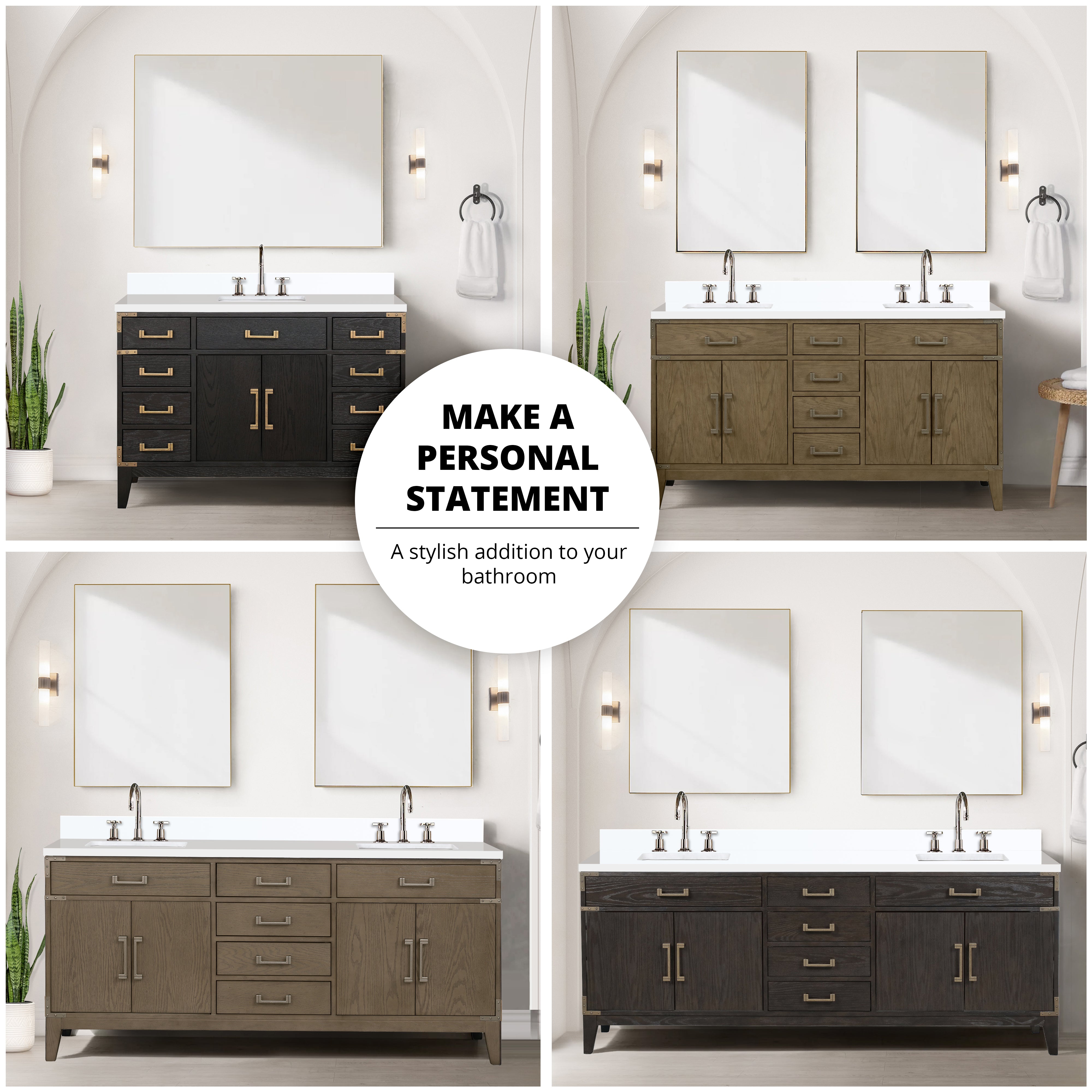 Laurel 20 in W x 18 in D Grey Oak Single Bath Vanity