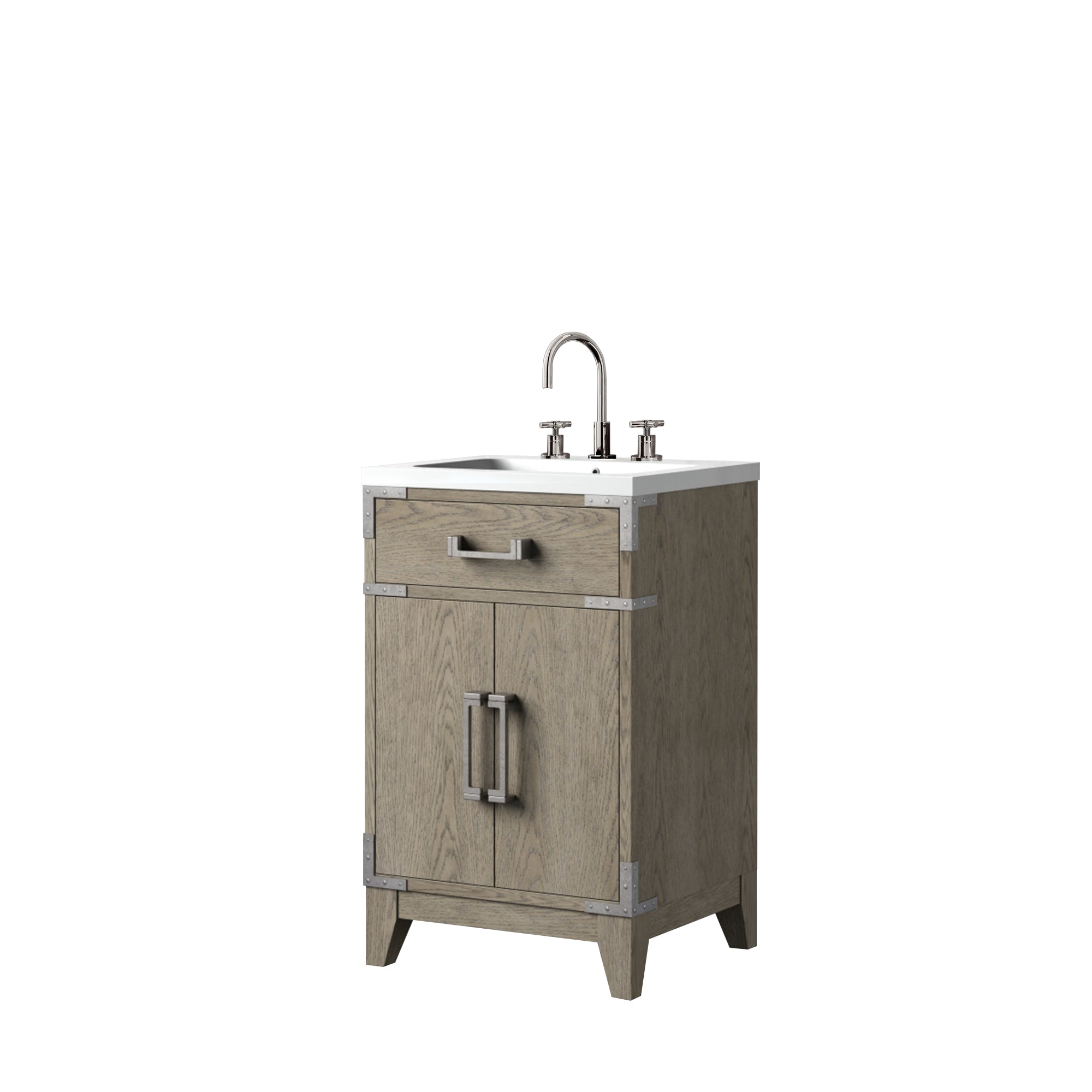 Laurel 20 in W x 18 in D Grey Oak Single Bath Vanity