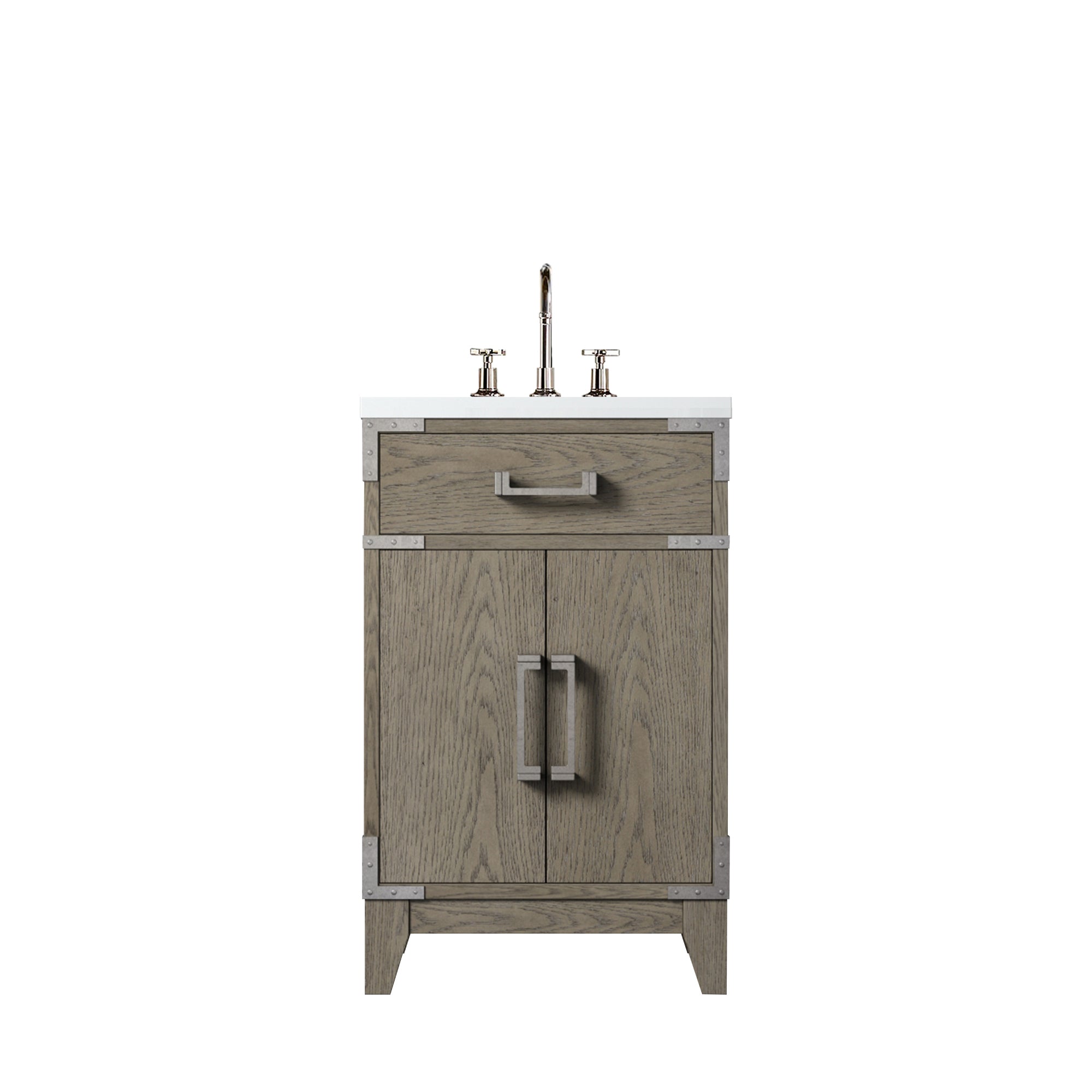 Laurel 20 in W x 18 in D Grey Oak Single Bath Vanity