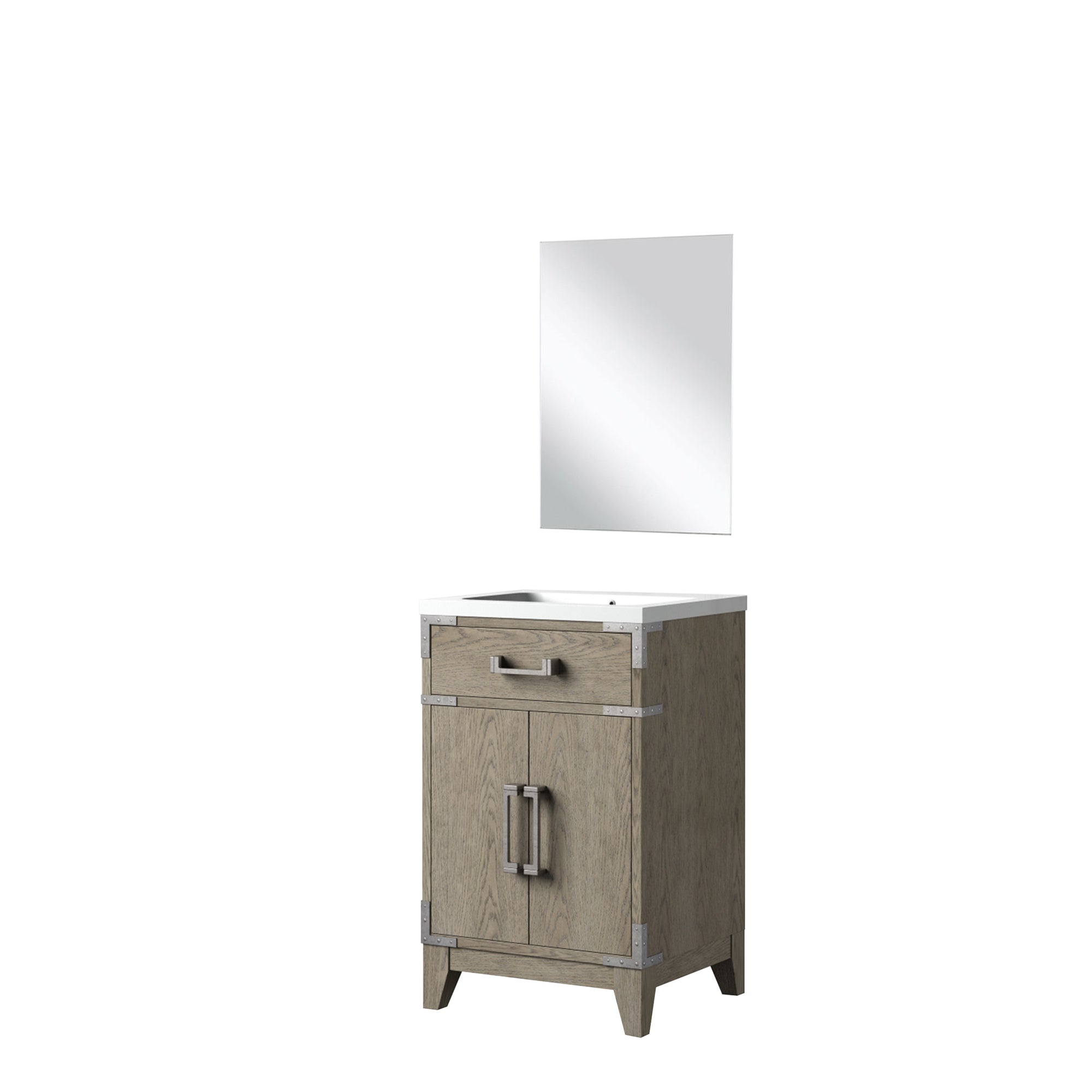 Laurel 20 in W x 18 in D Grey Oak Single Bath Vanity