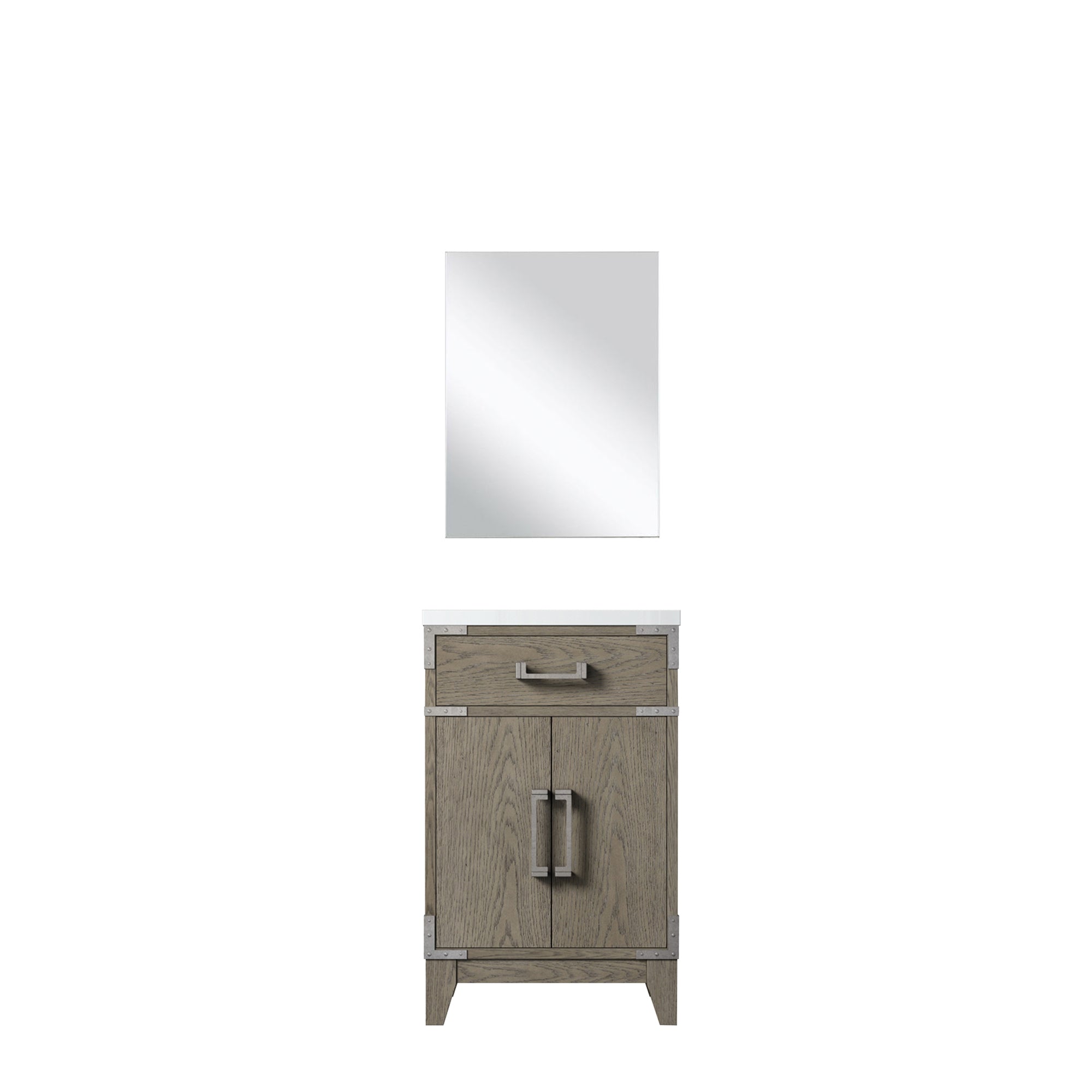 Laurel 20 in W x 18 in D Grey Oak Single Bath Vanity
