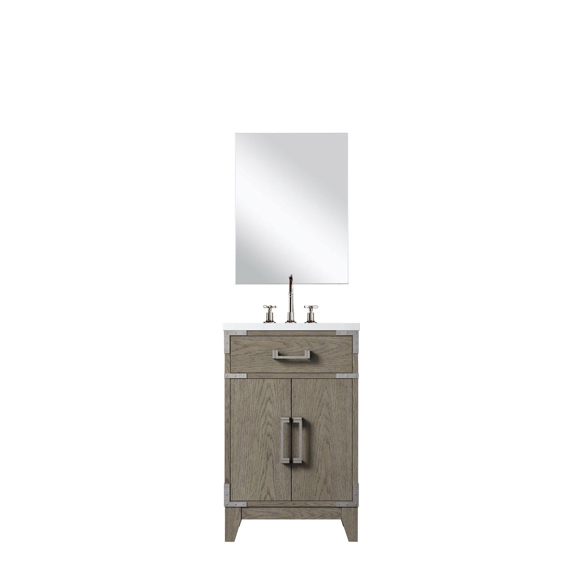 Laurel 20 in W x 18 in D Grey Oak Single Bath Vanity