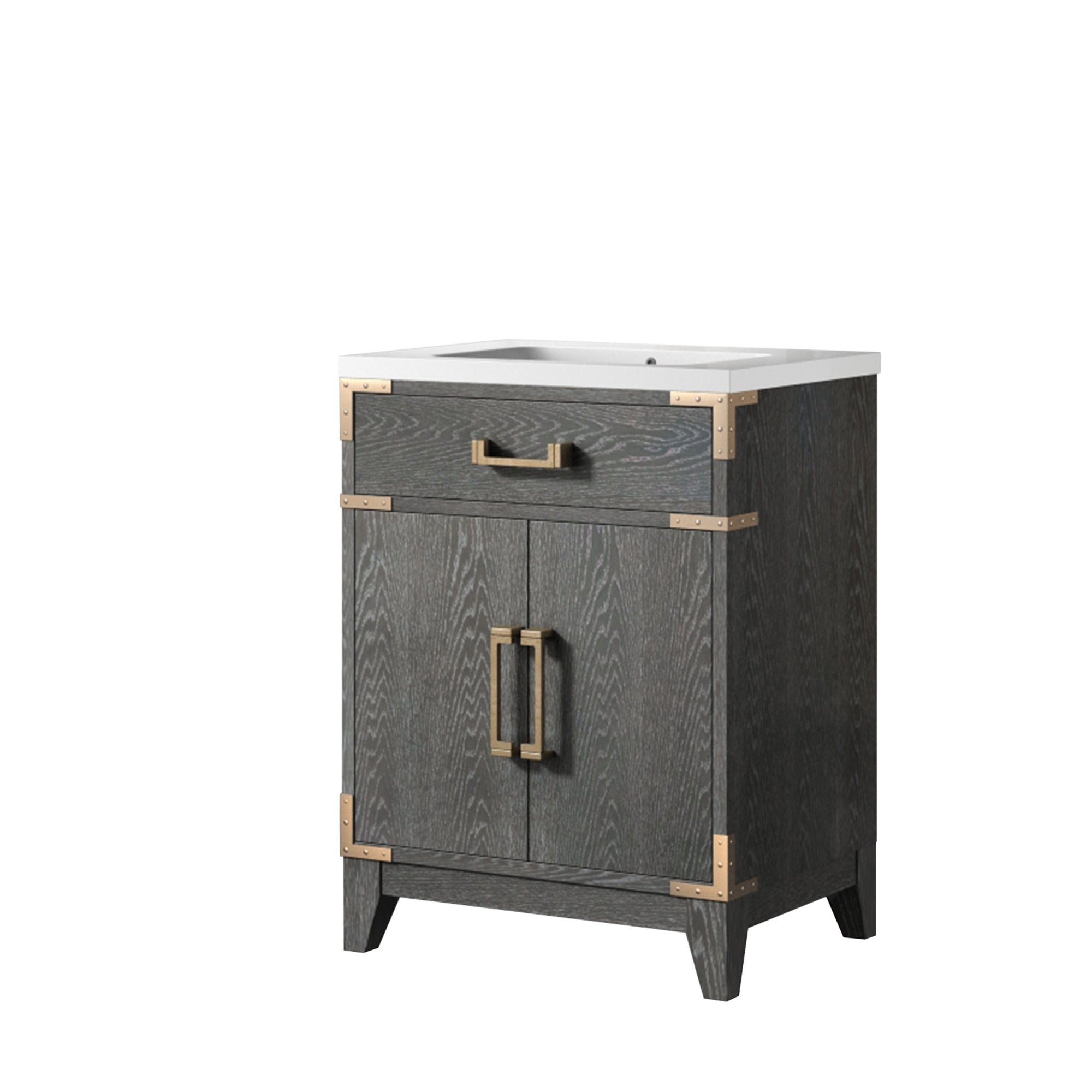 Laurel 24 in W x 18 in D Black Oak Single Bath Vanity