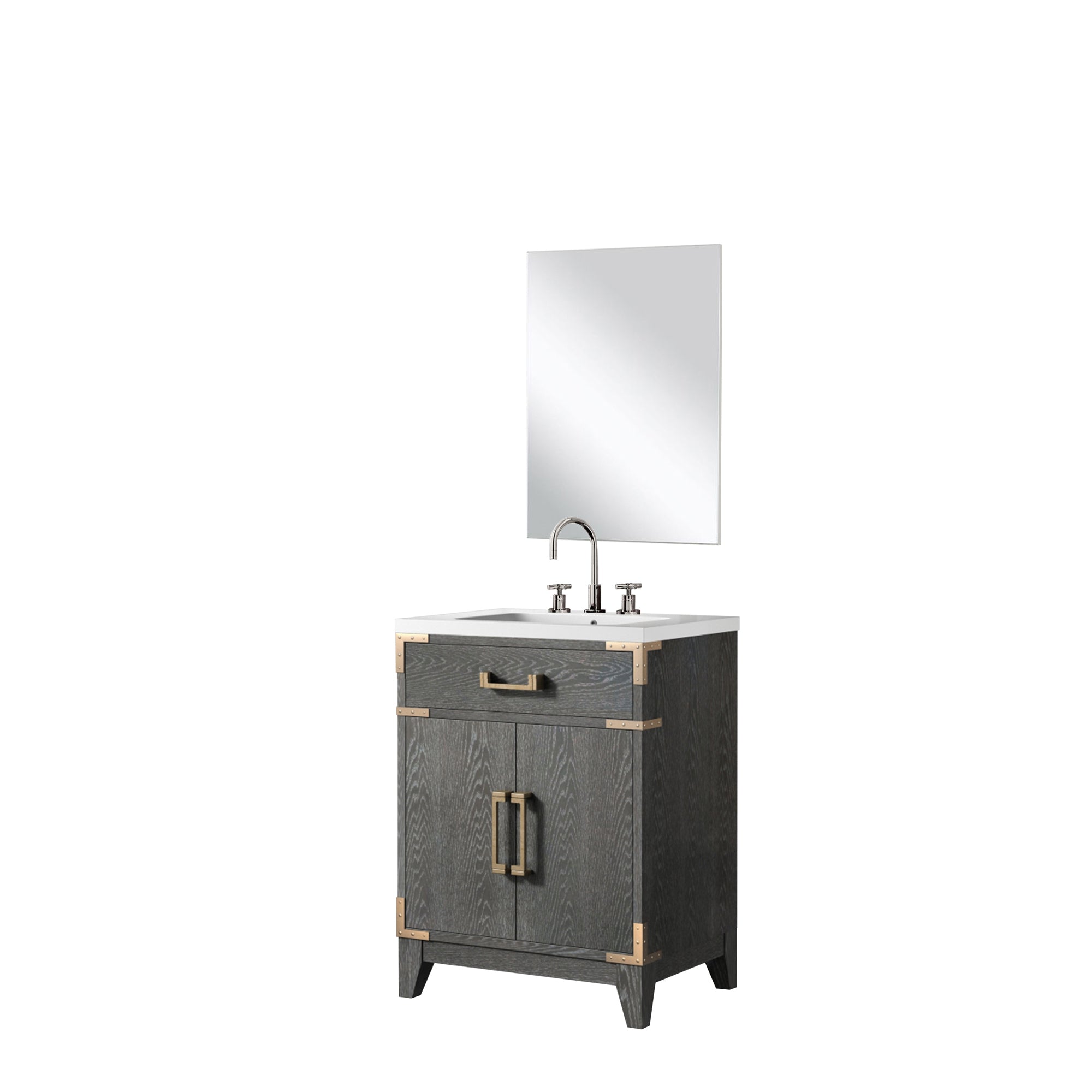 Laurel 24 in W x 18 in D Black Oak Single Bath Vanity
