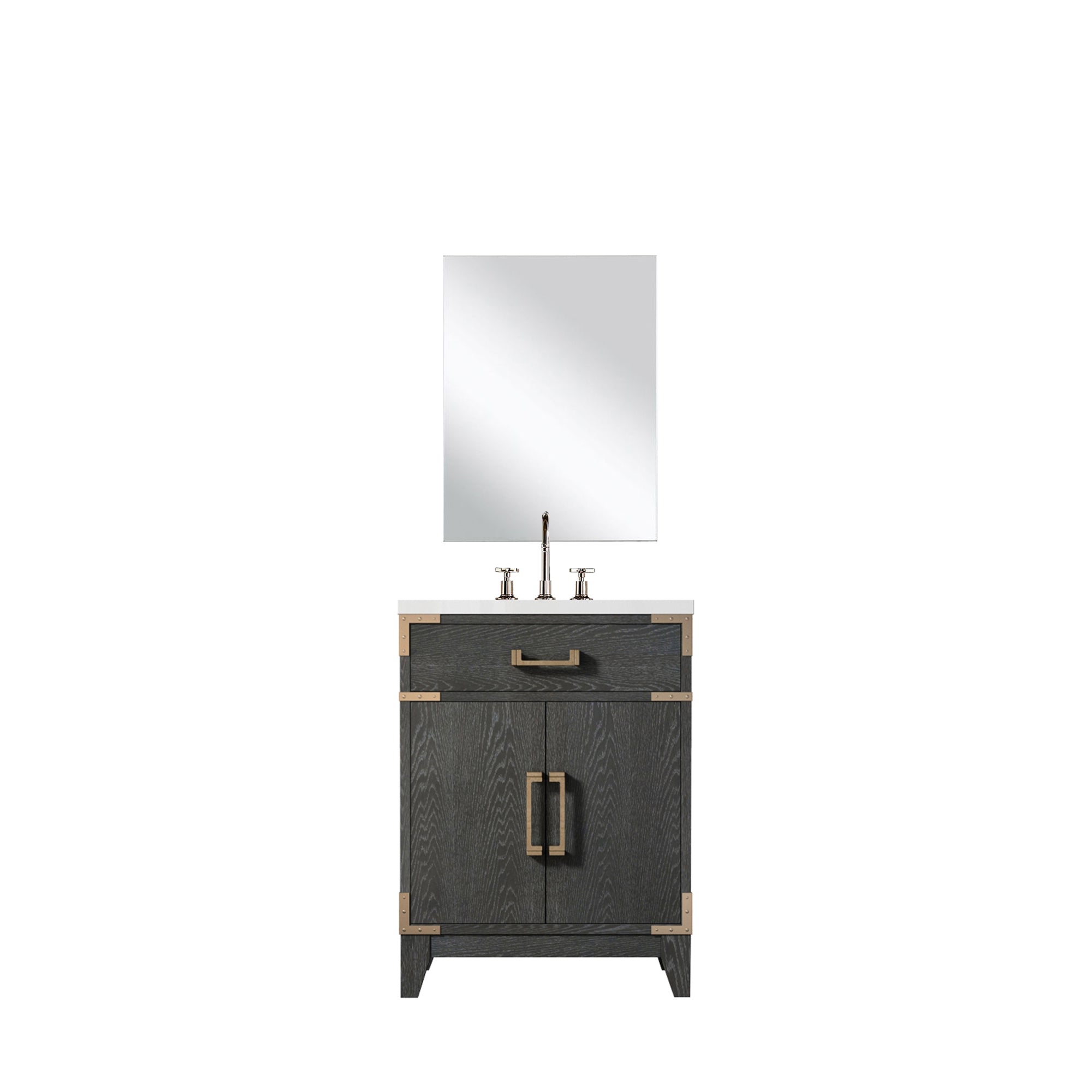 Laurel 24 in W x 18 in D Black Oak Single Bath Vanity