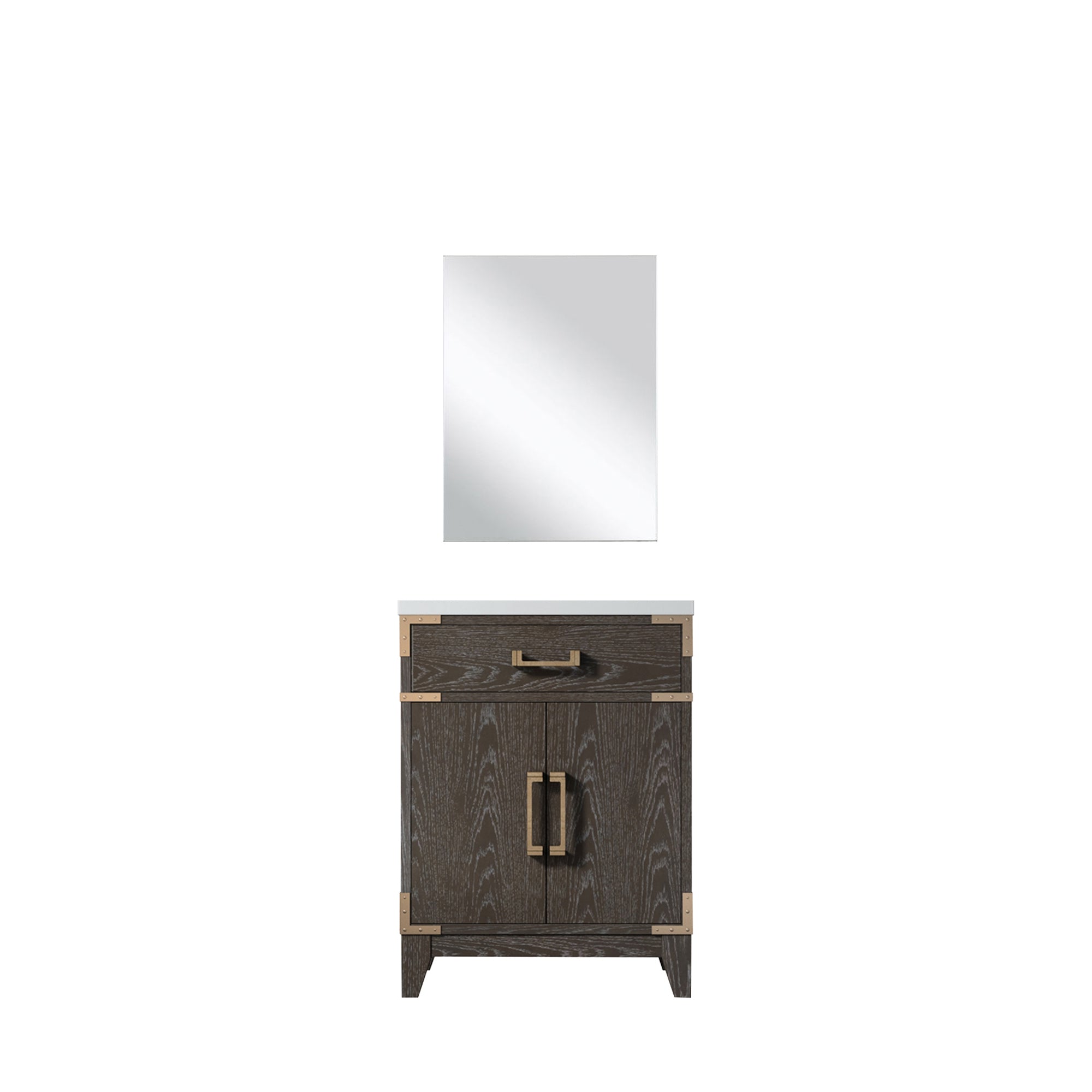 Laurel 24 in W x 18 in D Brown Oak Single Bath Vanity