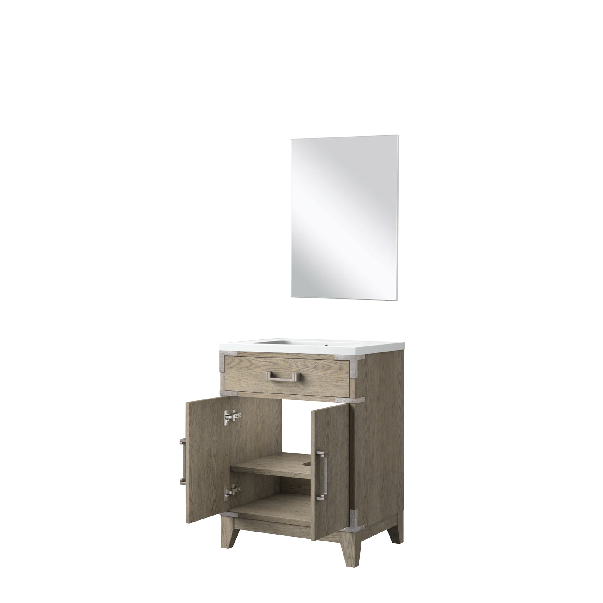 Laurel 24 in W x 18 in D Grey Oak Single Bath Vanity