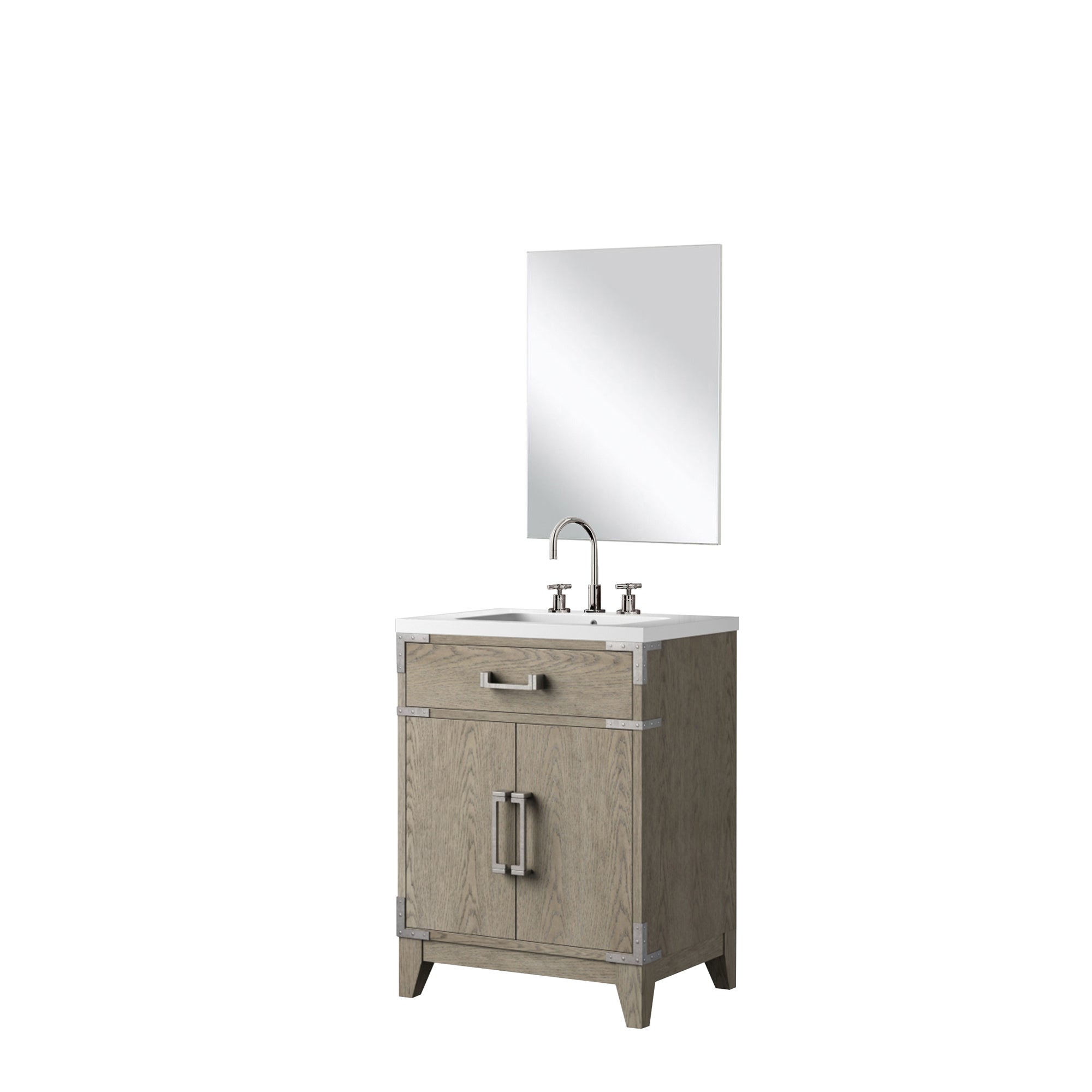 Laurel 24 in W x 18 in D Grey Oak Single Bath Vanity