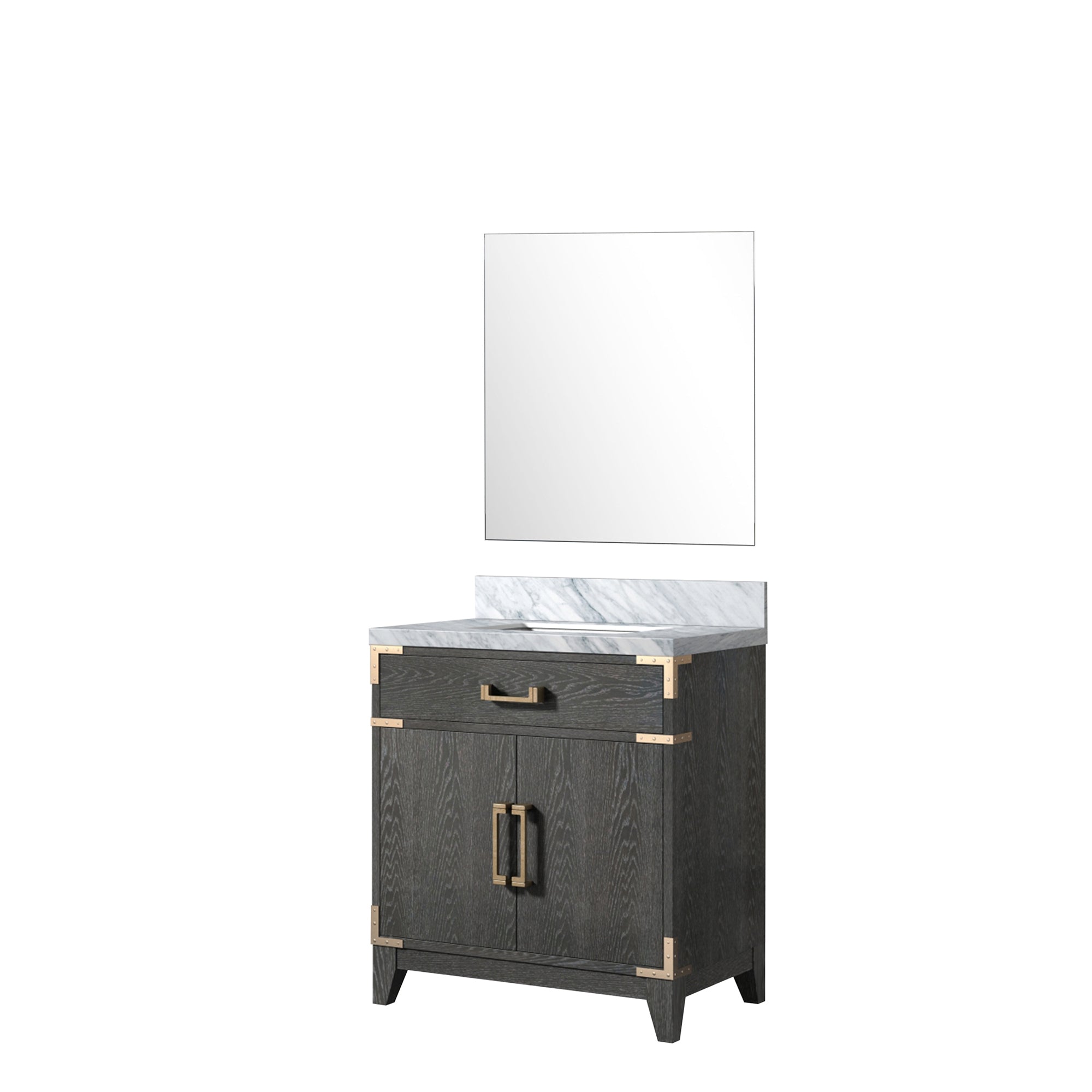 Laurel 30 in W x 22 in D Black Oak Single Bath Vanity