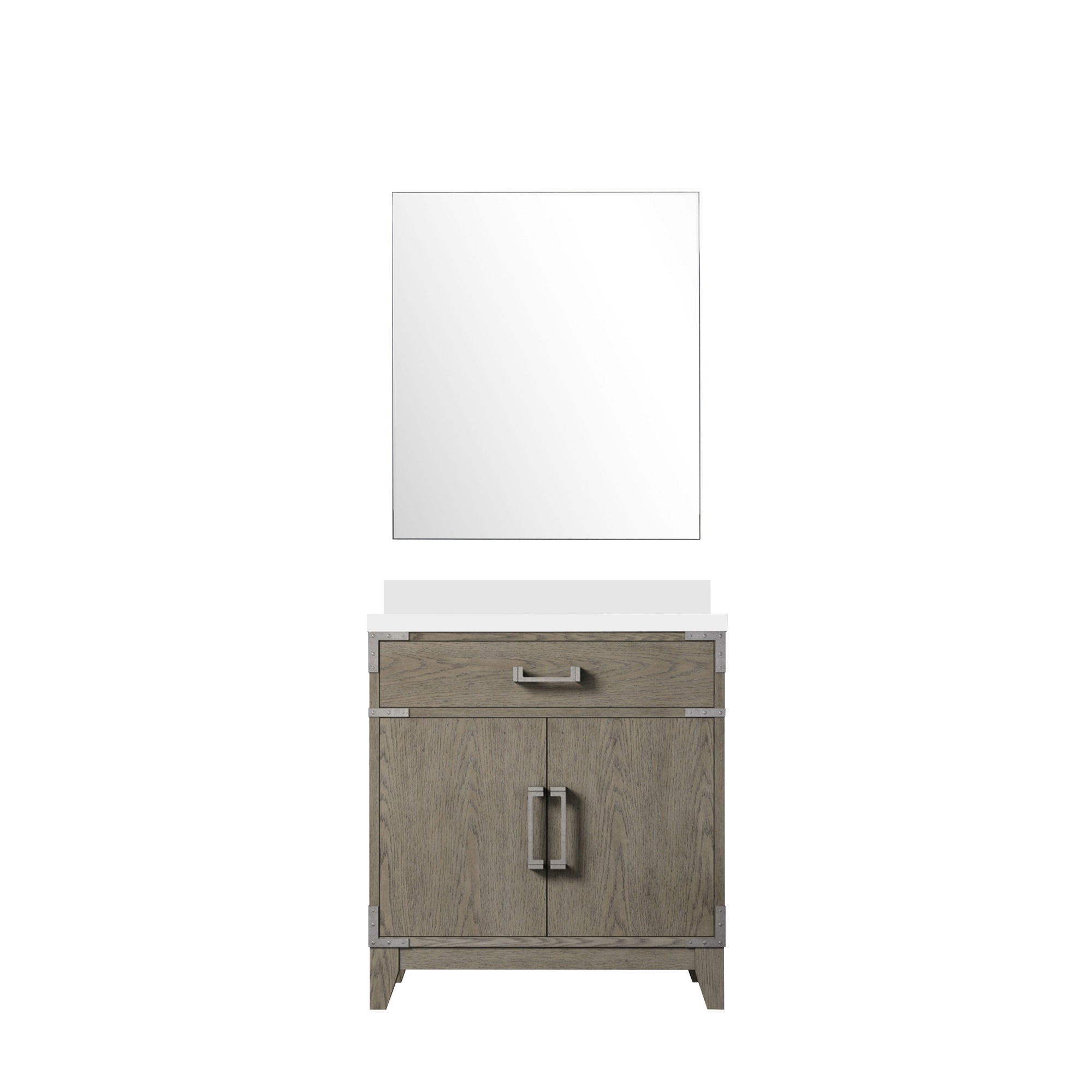 Laurel 30 in W x 22 in D Grey Oak Single Bath Vanity