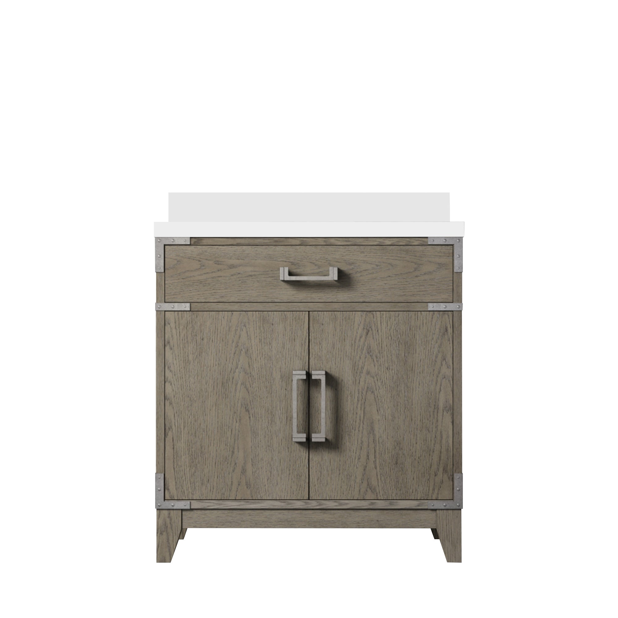 Laurel 30 in W x 22 in D Grey Oak Single Bath Vanity