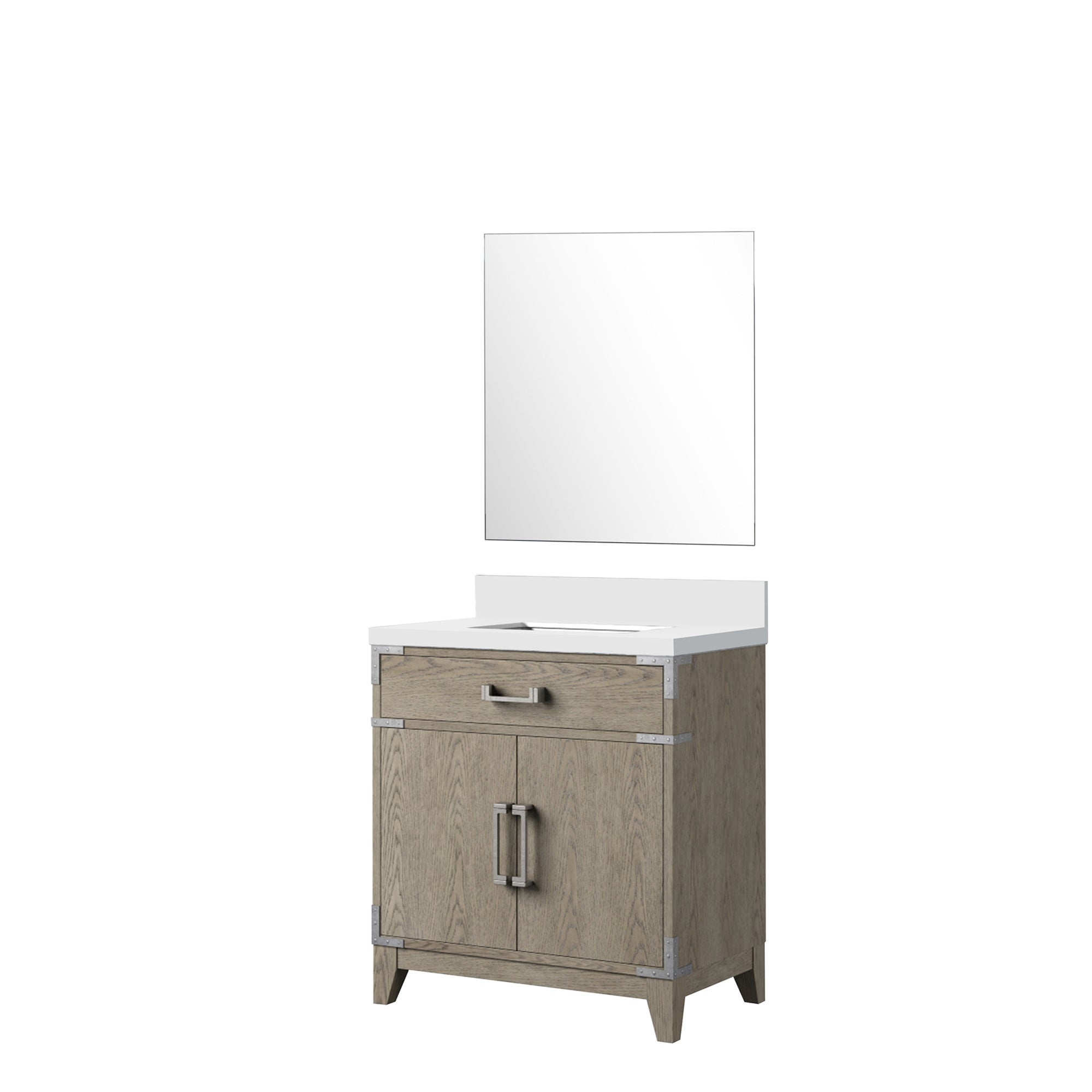 Laurel 30 in W x 22 in D Grey Oak Single Bath Vanity