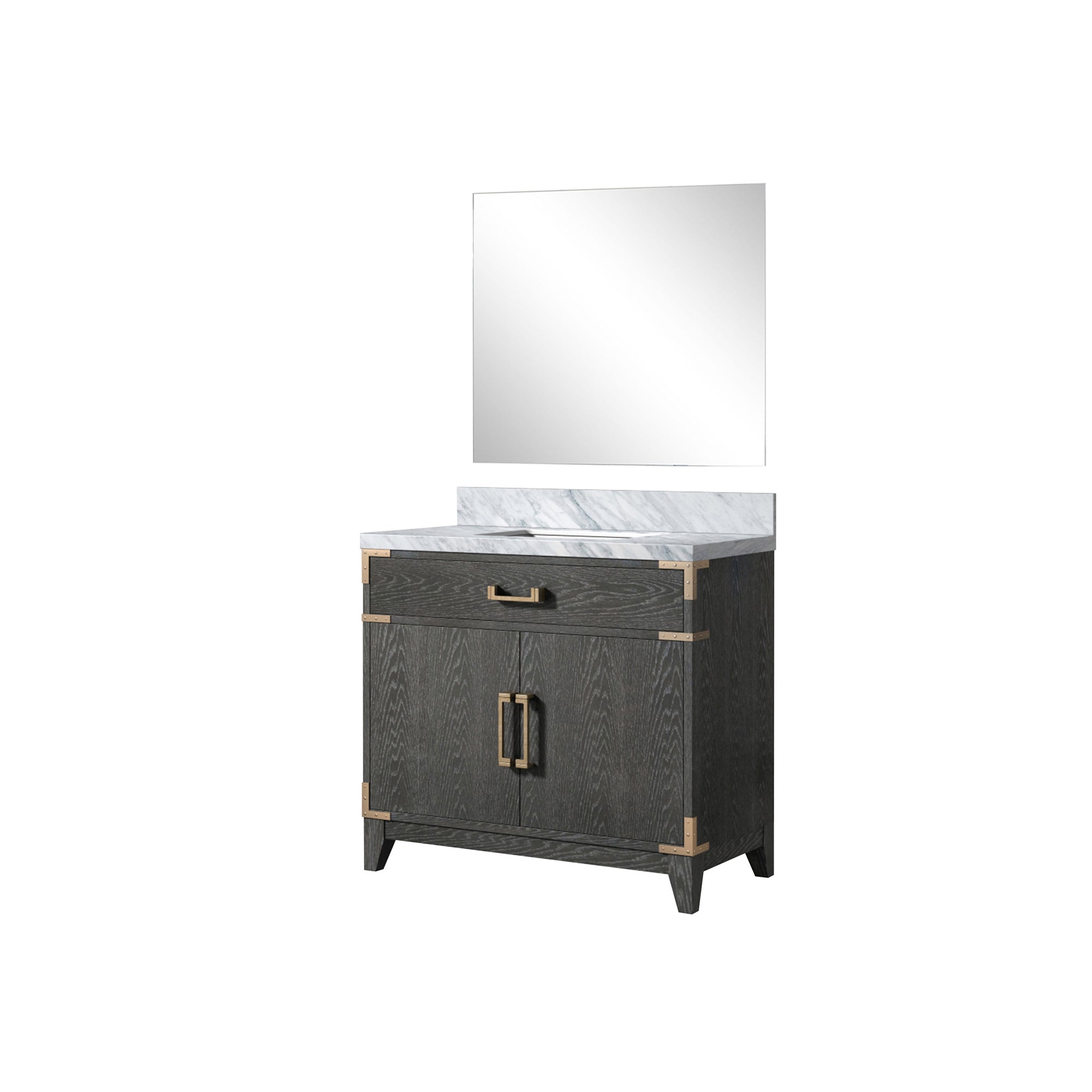 Laurel 36 in W x 22 in D Black Oak Single Bath Vanity