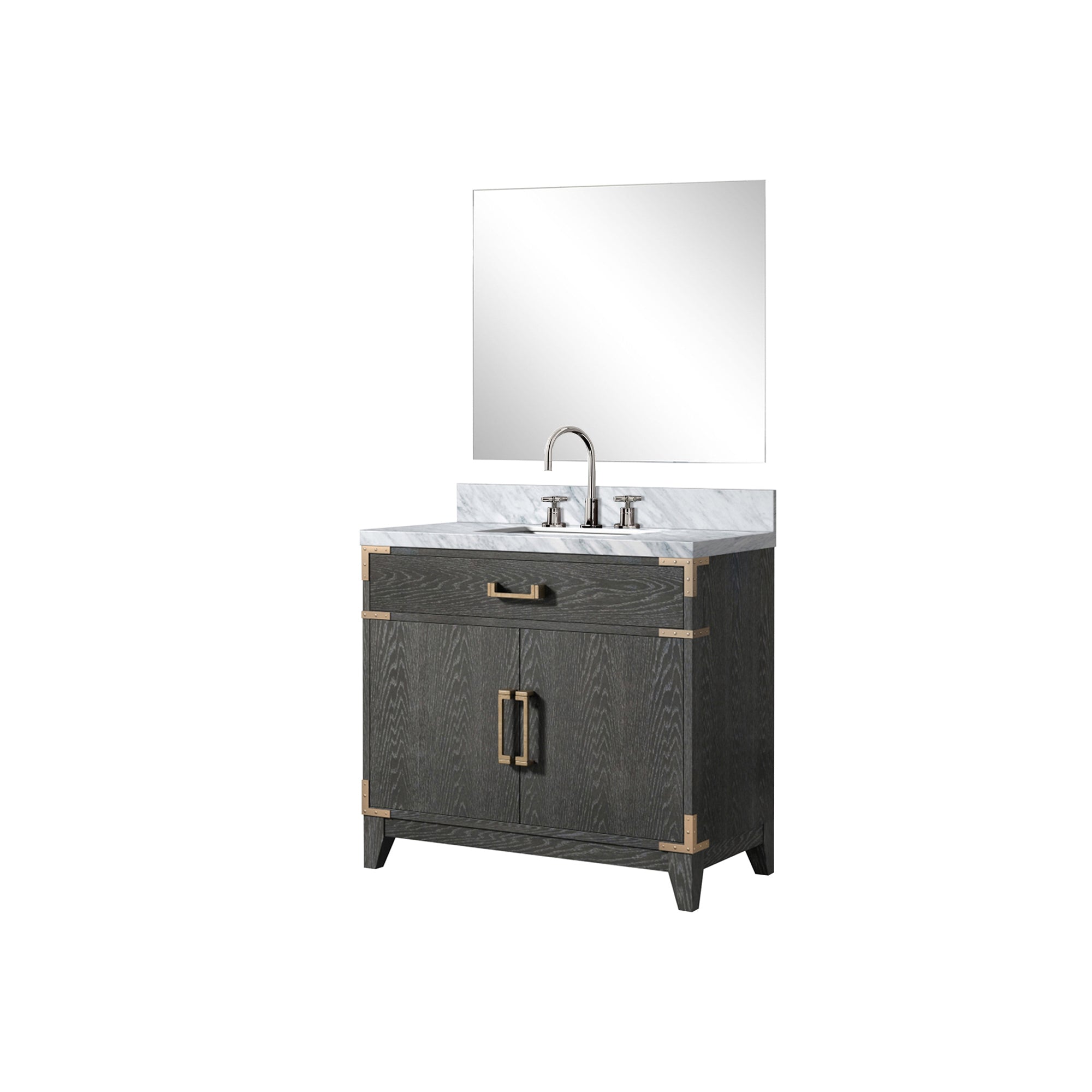 Laurel 36 in W x 22 in D Black Oak Single Bath Vanity