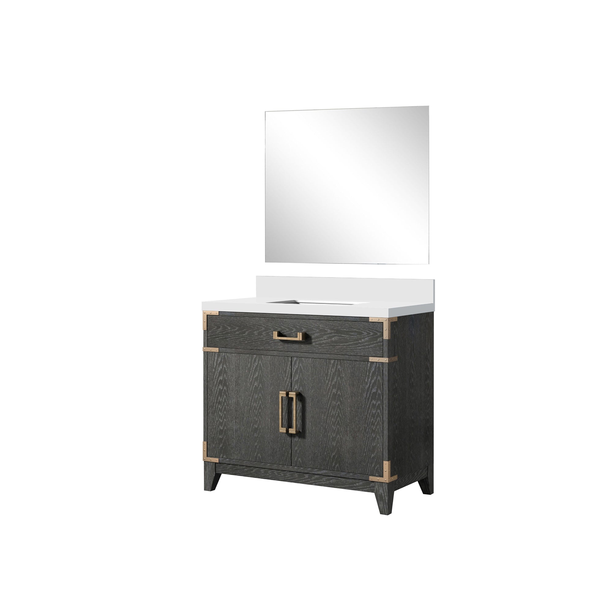 Laurel 36 in W x 22 in D Black Oak Single Bath Vanity