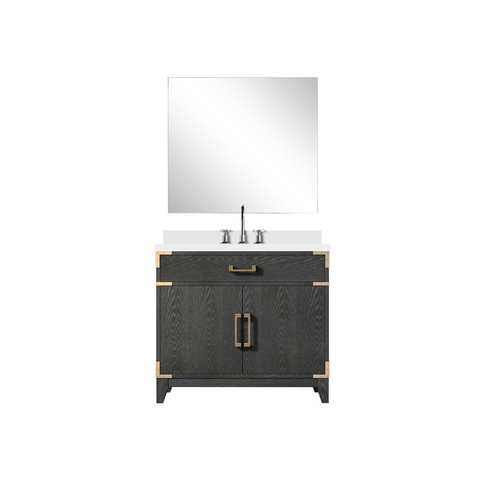 Laurel 36 in W x 22 in D Black Oak Single Bath Vanity