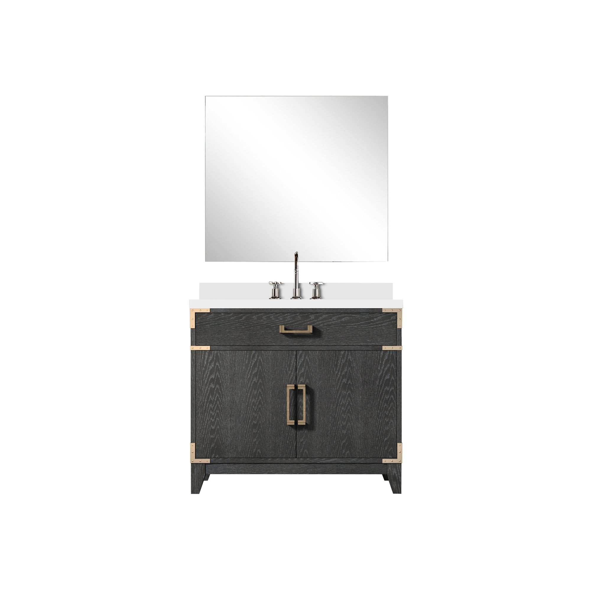 Laurel 36 in W x 22 in D Black Oak Single Bath Vanity