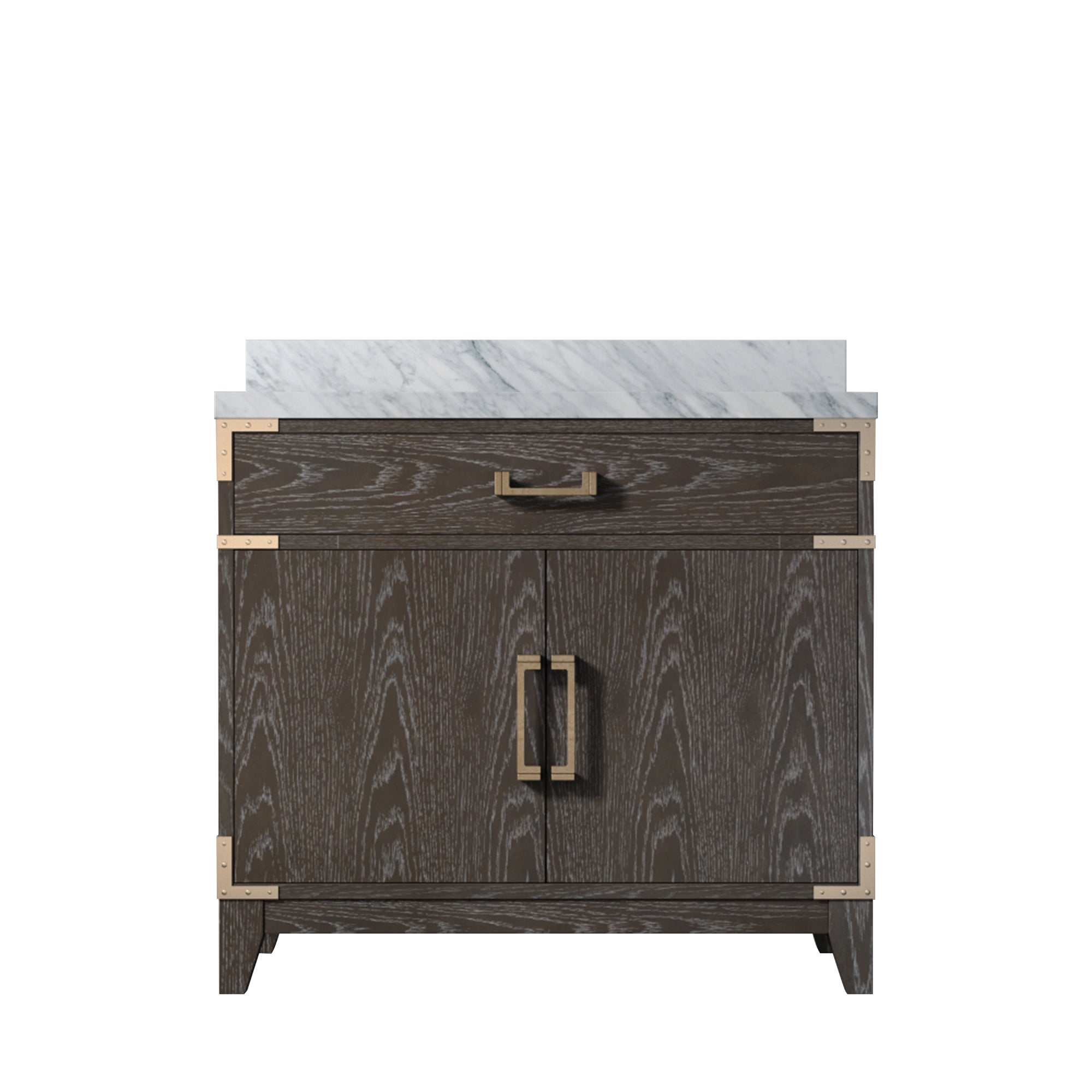 Laurel 36 in W x 22 in D Brown Oak Single Bath Vanity