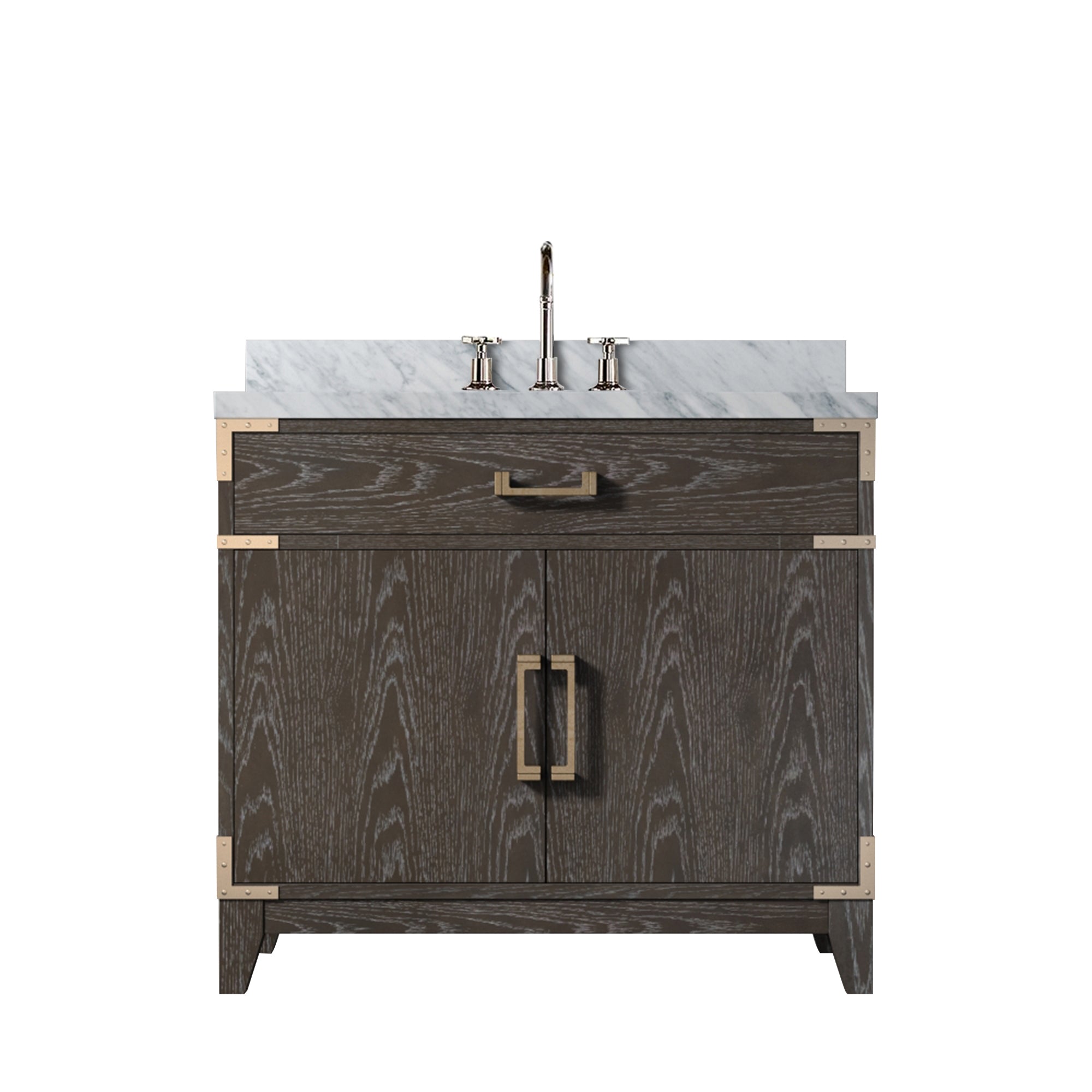 Laurel 36 in W x 22 in D Brown Oak Single Bath Vanity