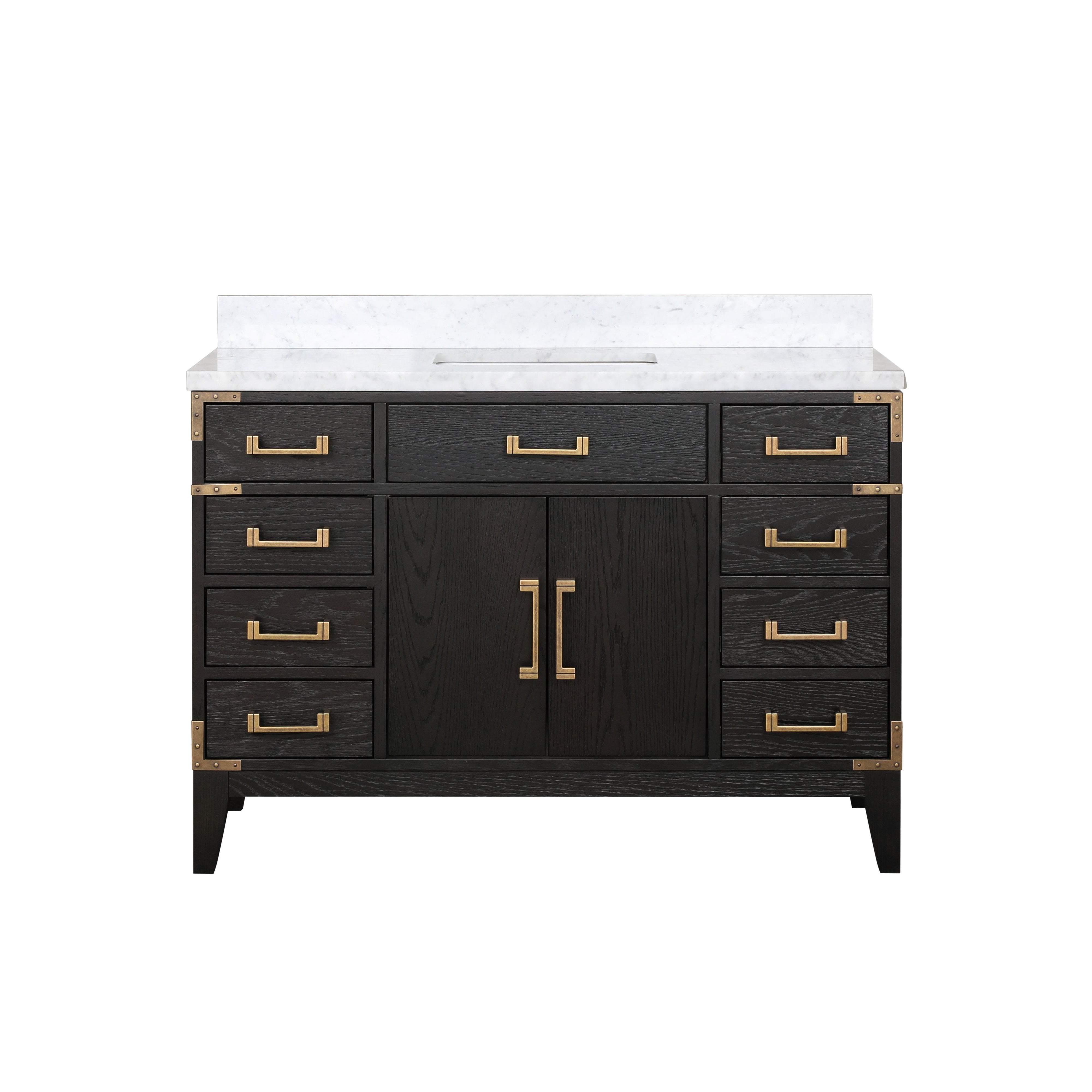 Laurel 48 in W x 22 in D Black Oak Single Bath Vanity