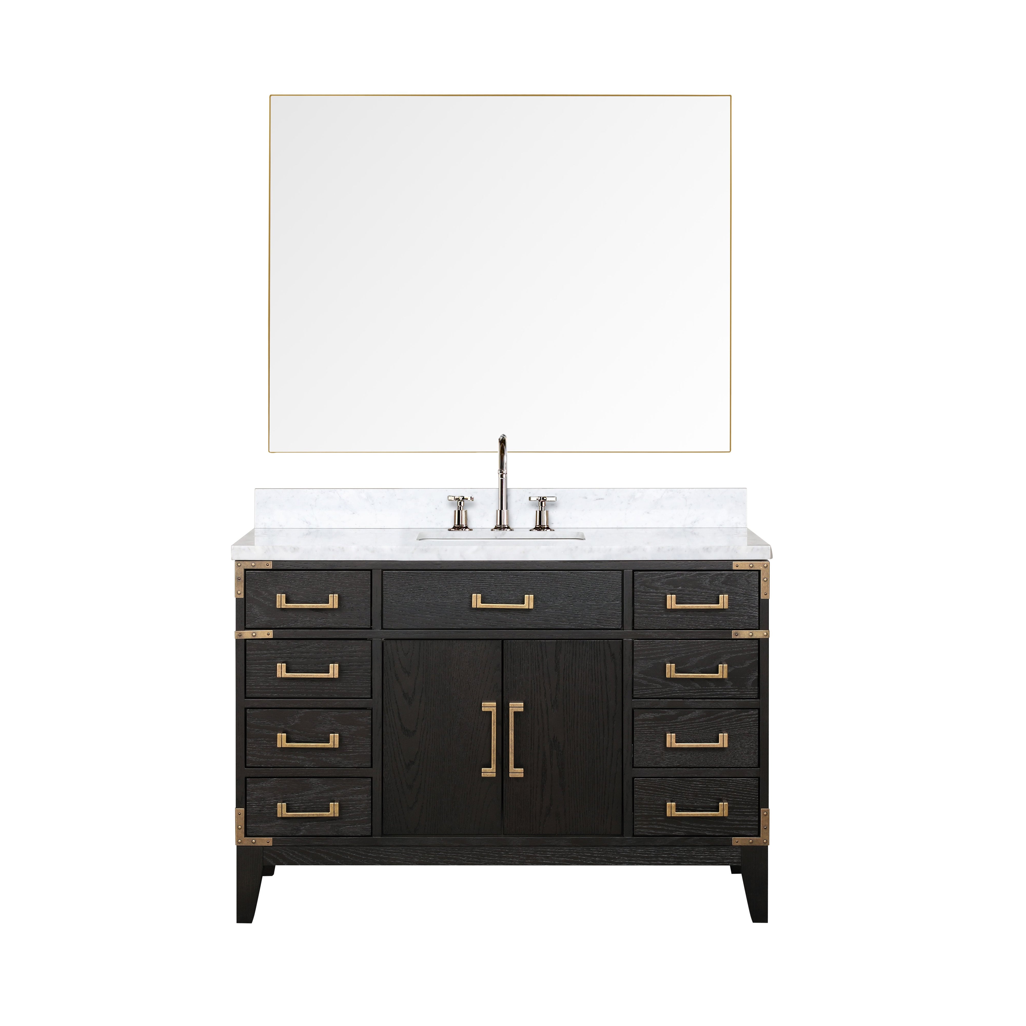 Laurel 48 in W x 22 in D Black Oak Single Bath Vanity