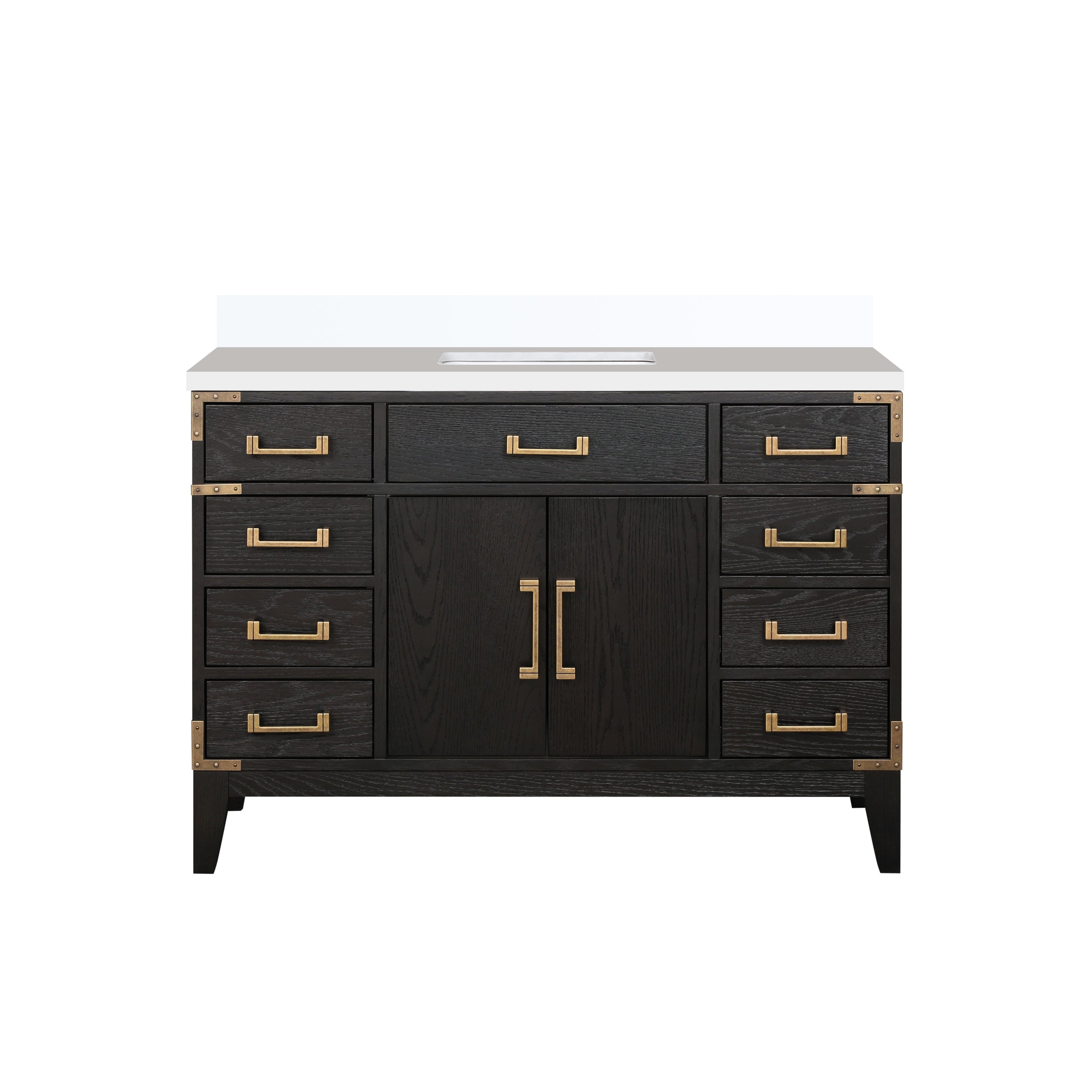 Laurel 48 in W x 22 in D Black Oak Single Bath Vanity