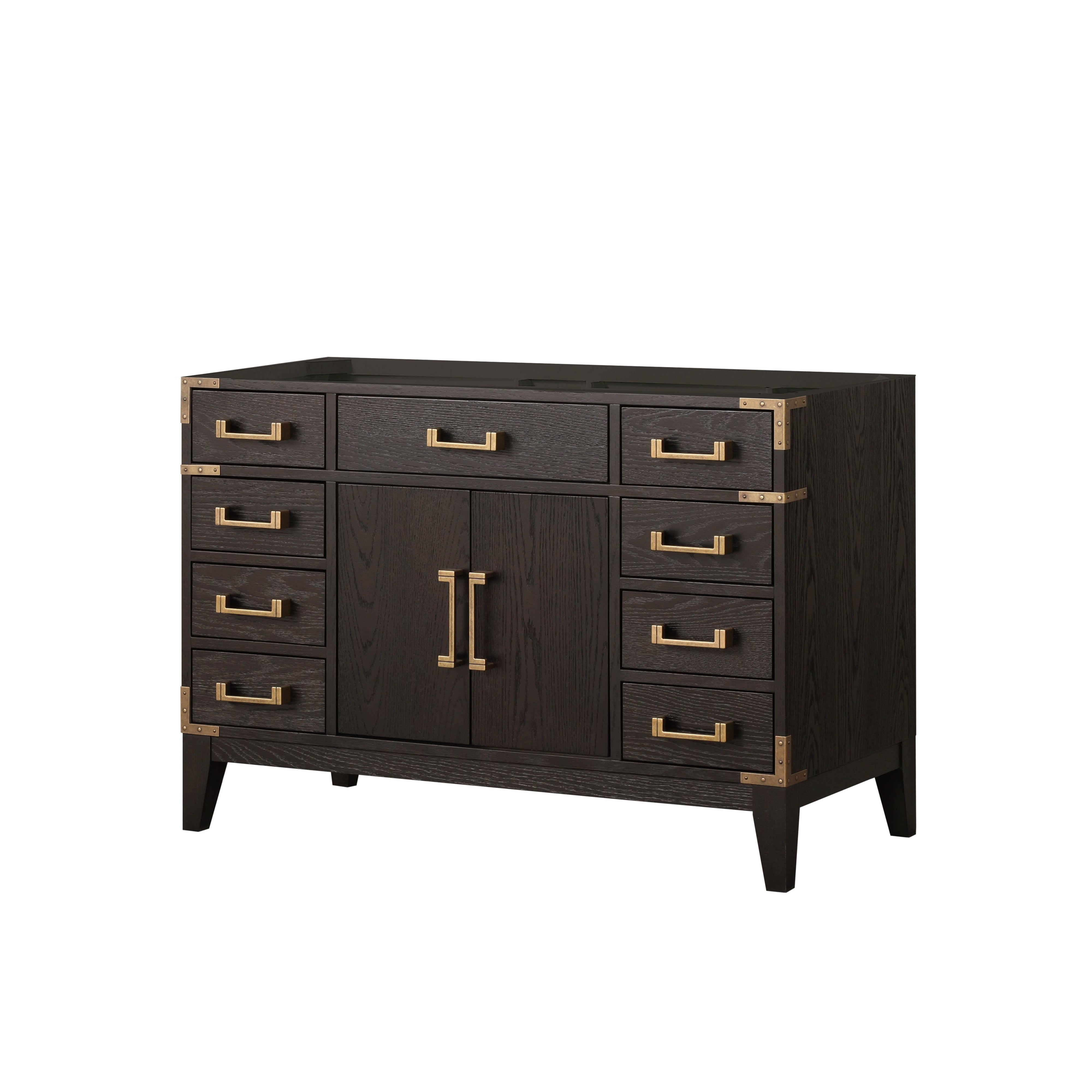 Laurel 48 in W x 22 in D Brown Oak Single Bath Vanity