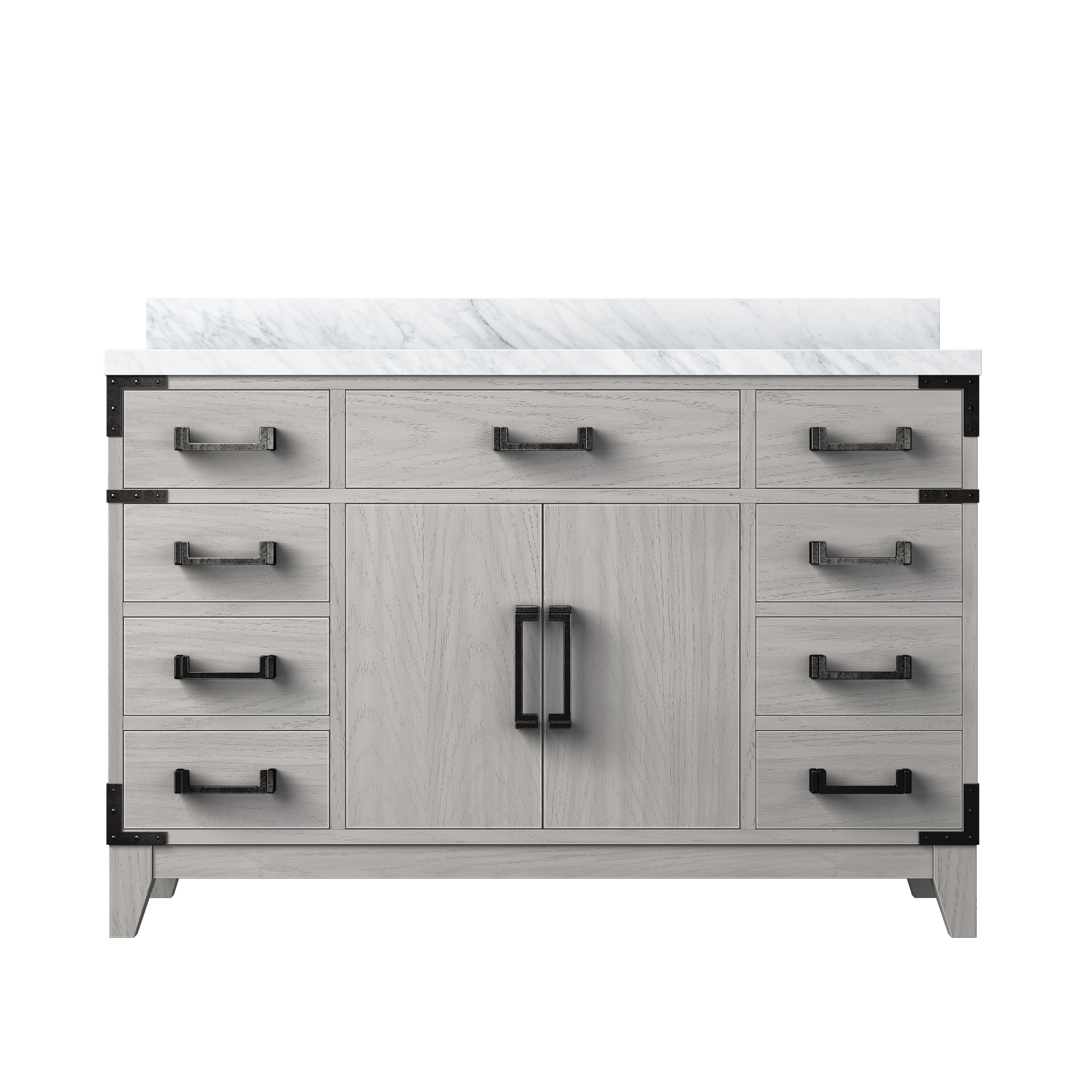 Laurel 48 in W x 22 in D White Oak Single Bath Vanity