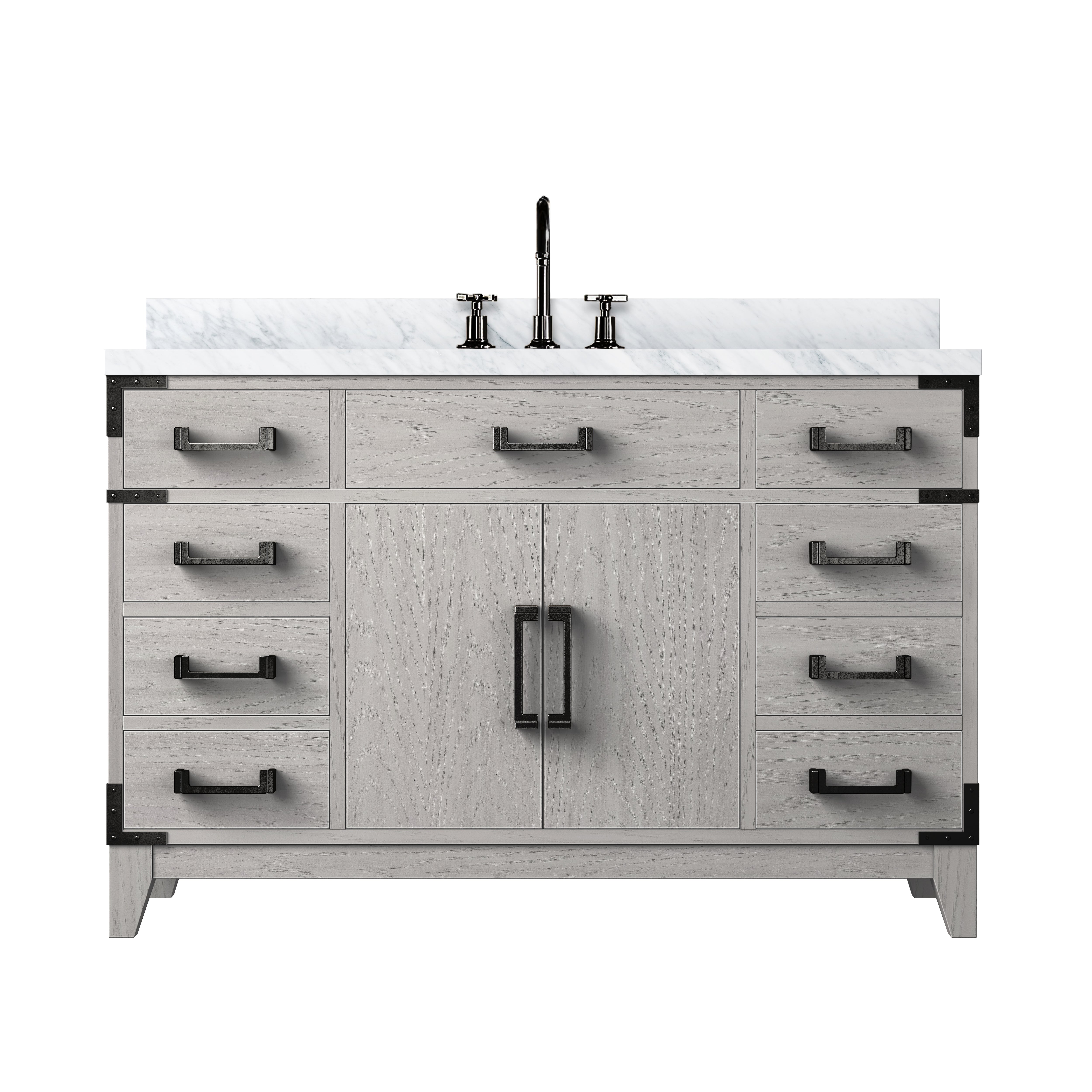 Laurel 48 in W x 22 in D White Oak Single Bath Vanity