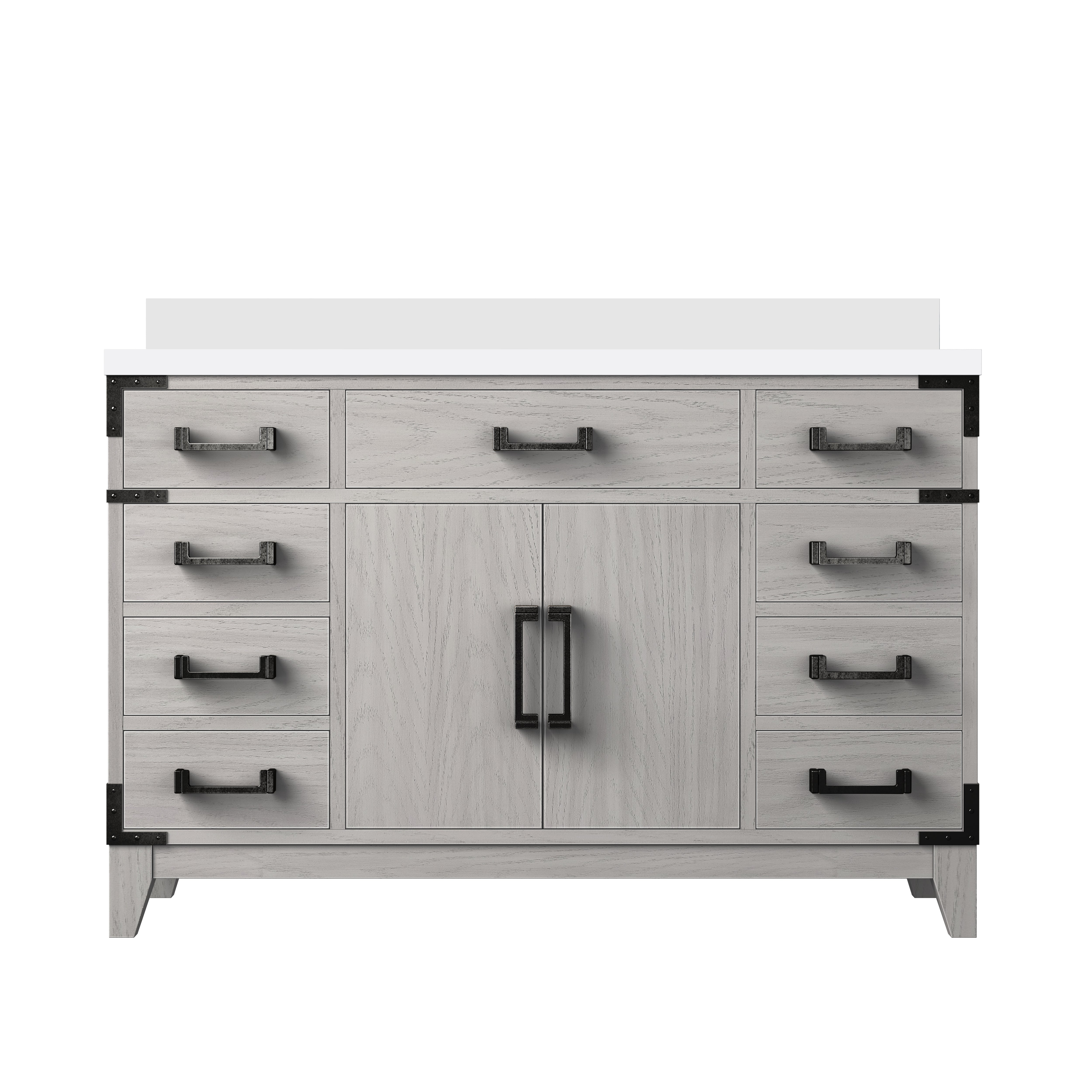 Laurel 48 in W x 22 in D White Oak Single Bath Vanity