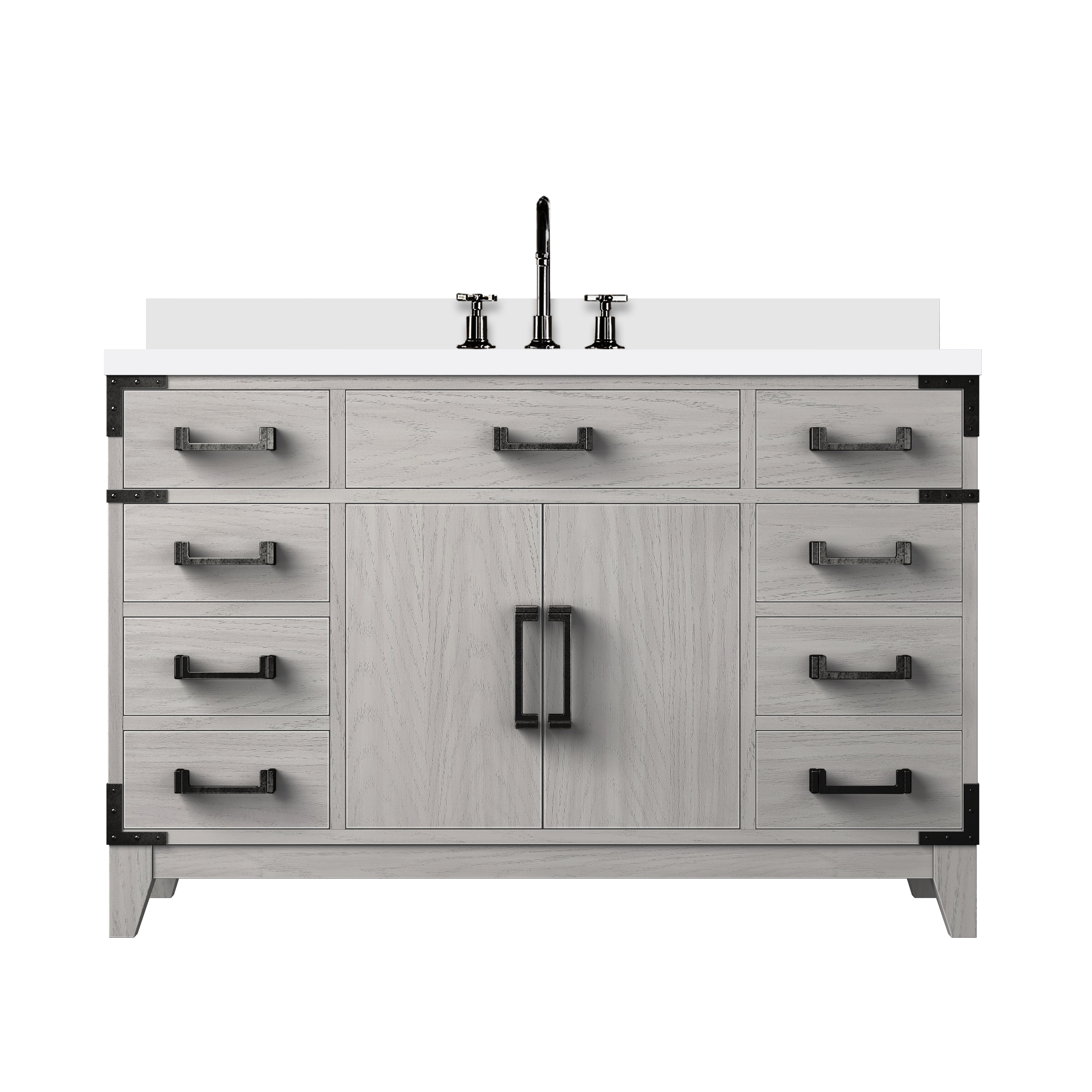 Laurel 48 in W x 22 in D White Oak Single Bath Vanity