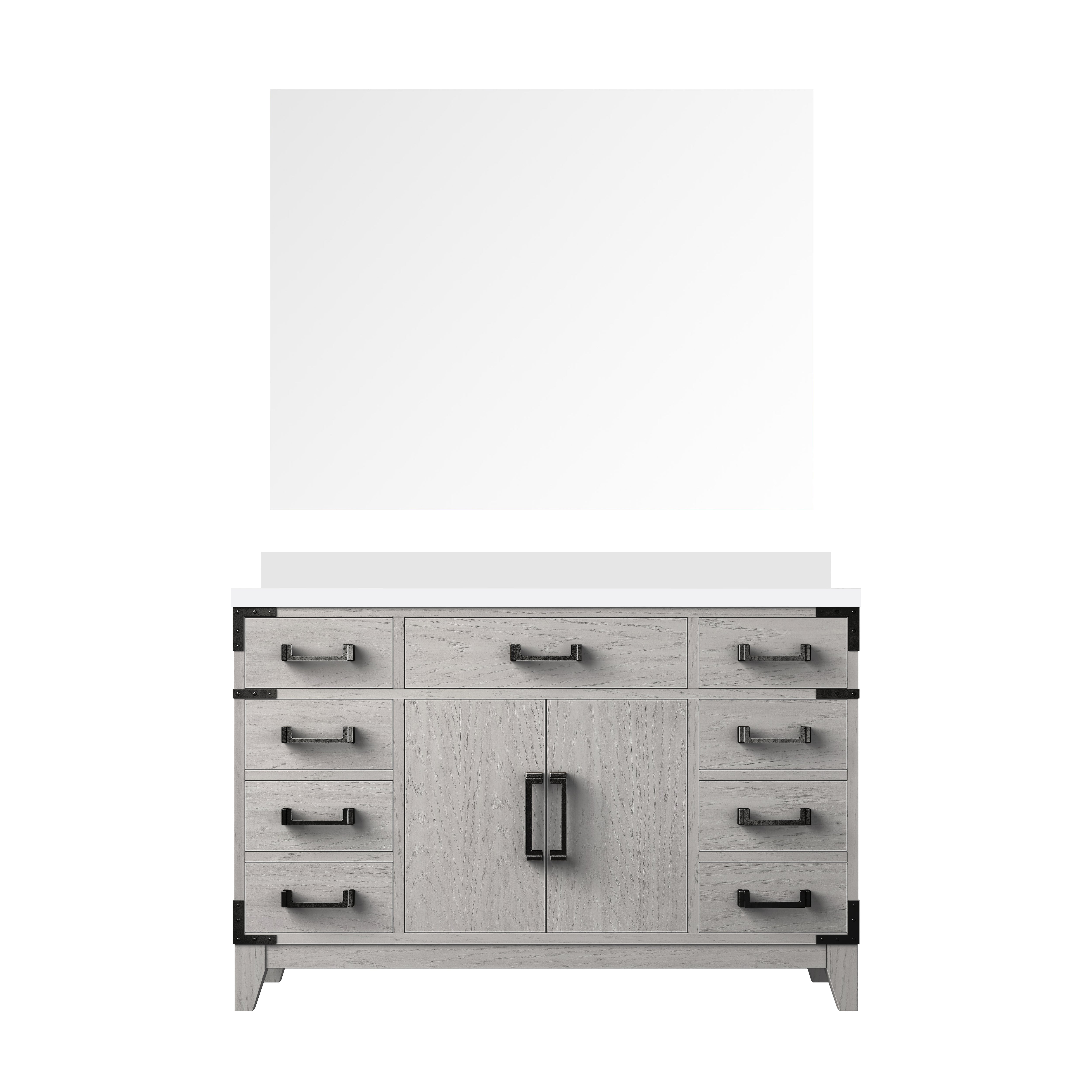 Laurel 48 in W x 22 in D White Oak Single Bath Vanity