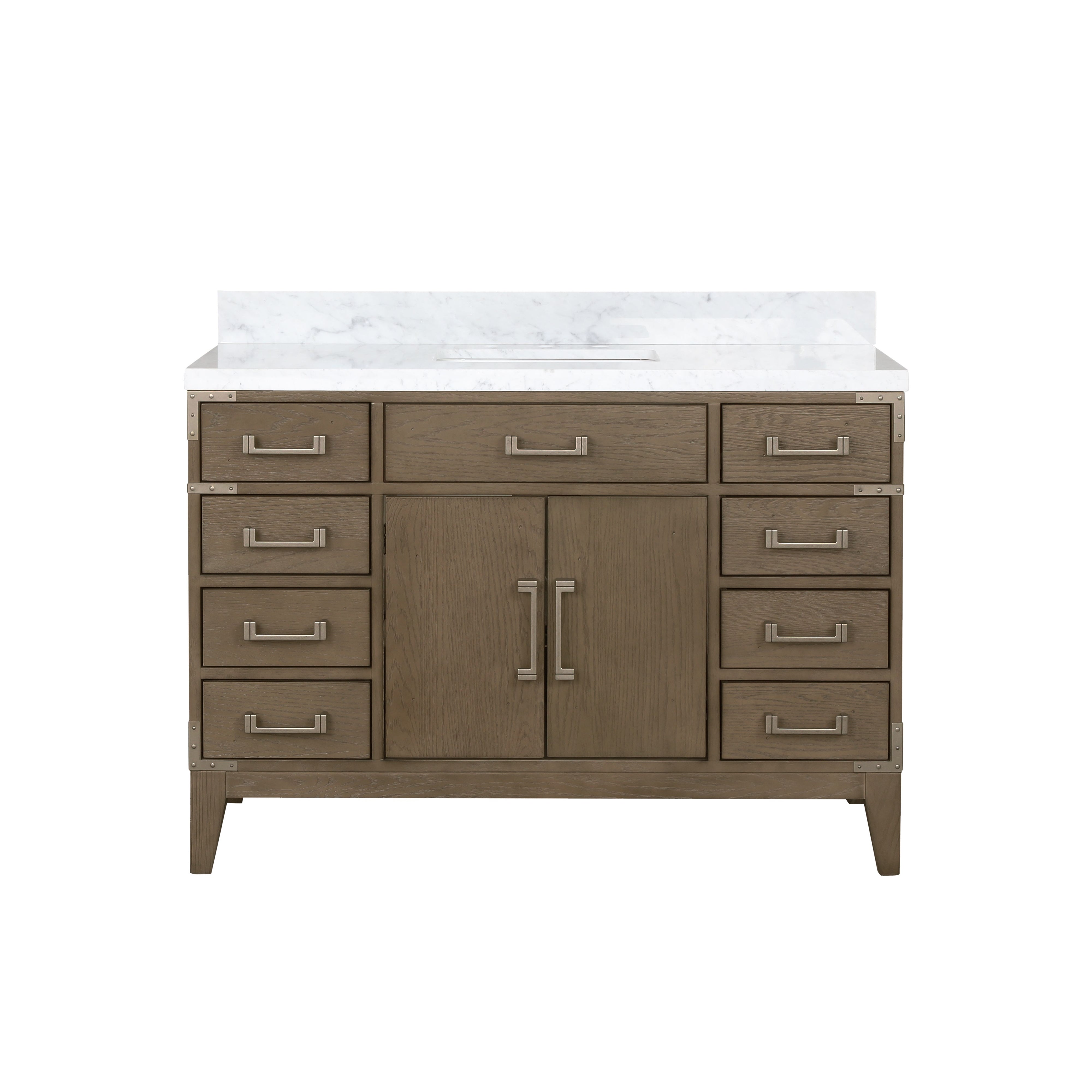 Laurel 48 in W x 22 in D Grey Oak Single Bath Vanity