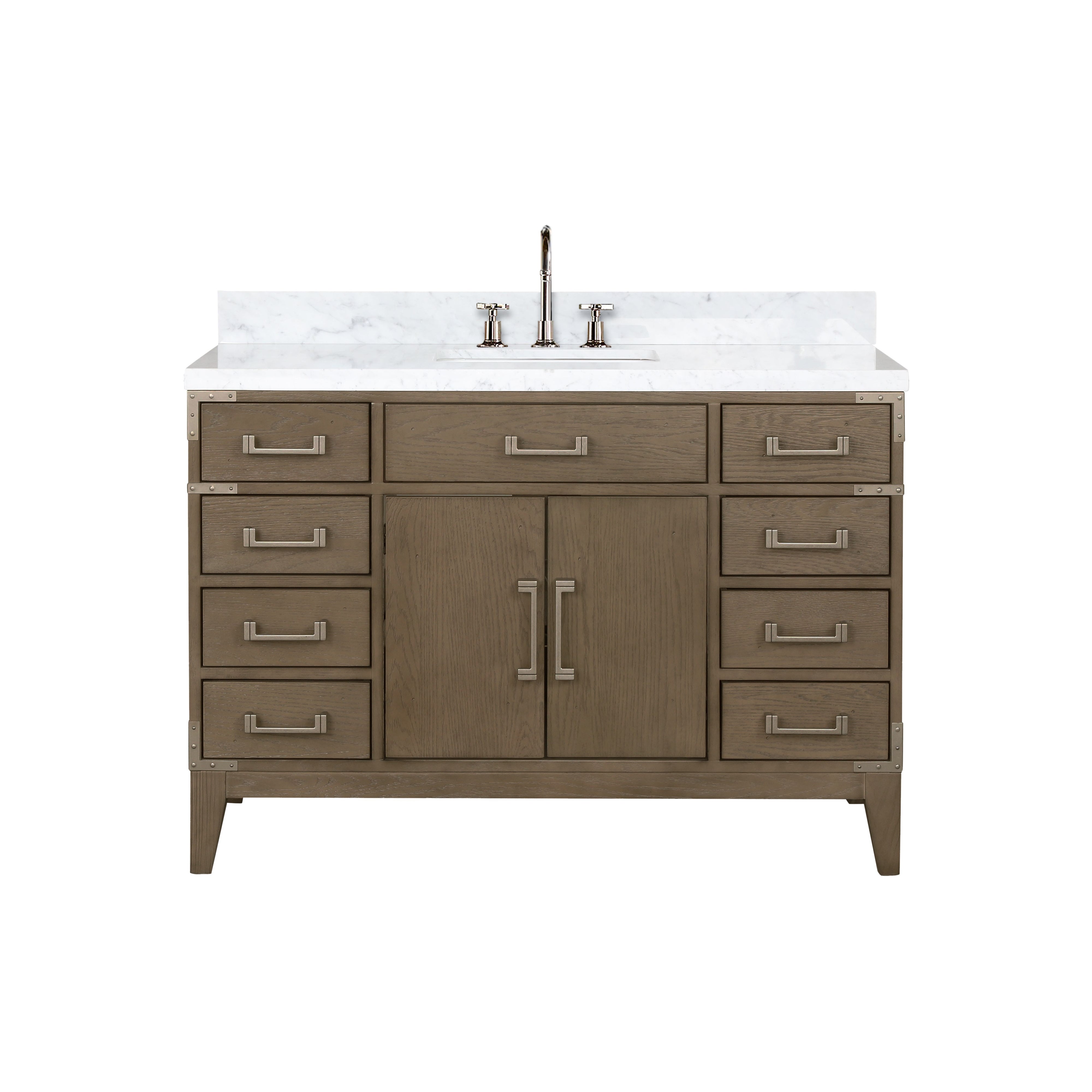 Laurel 48 in W x 22 in D Grey Oak Single Bath Vanity